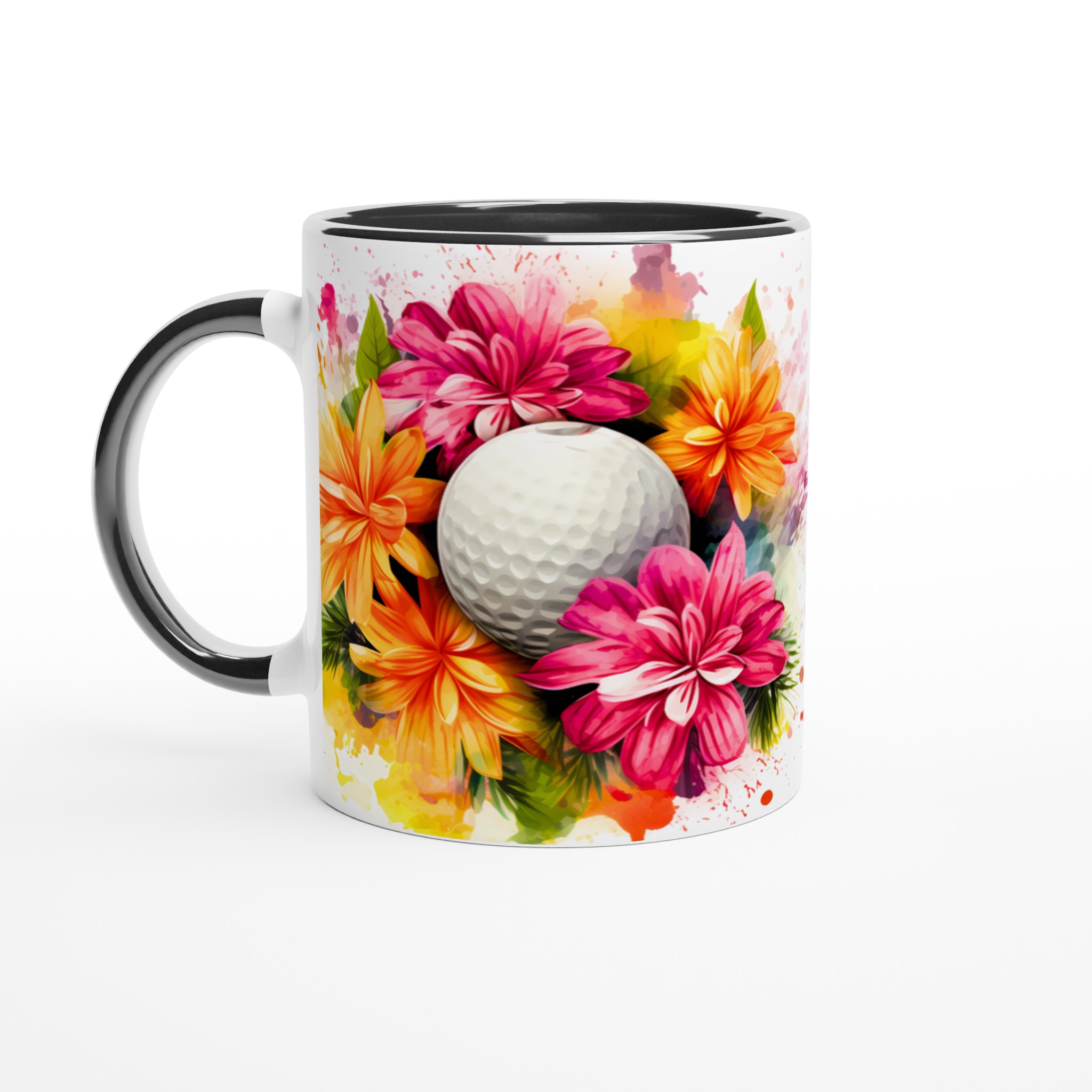 Färgexplosion Golfmugg – Vibrant Floral Design på 11oz Keramisk Mugg 8 8aa3949d-4400-4b5f-8bc3-0dffd314b0a3