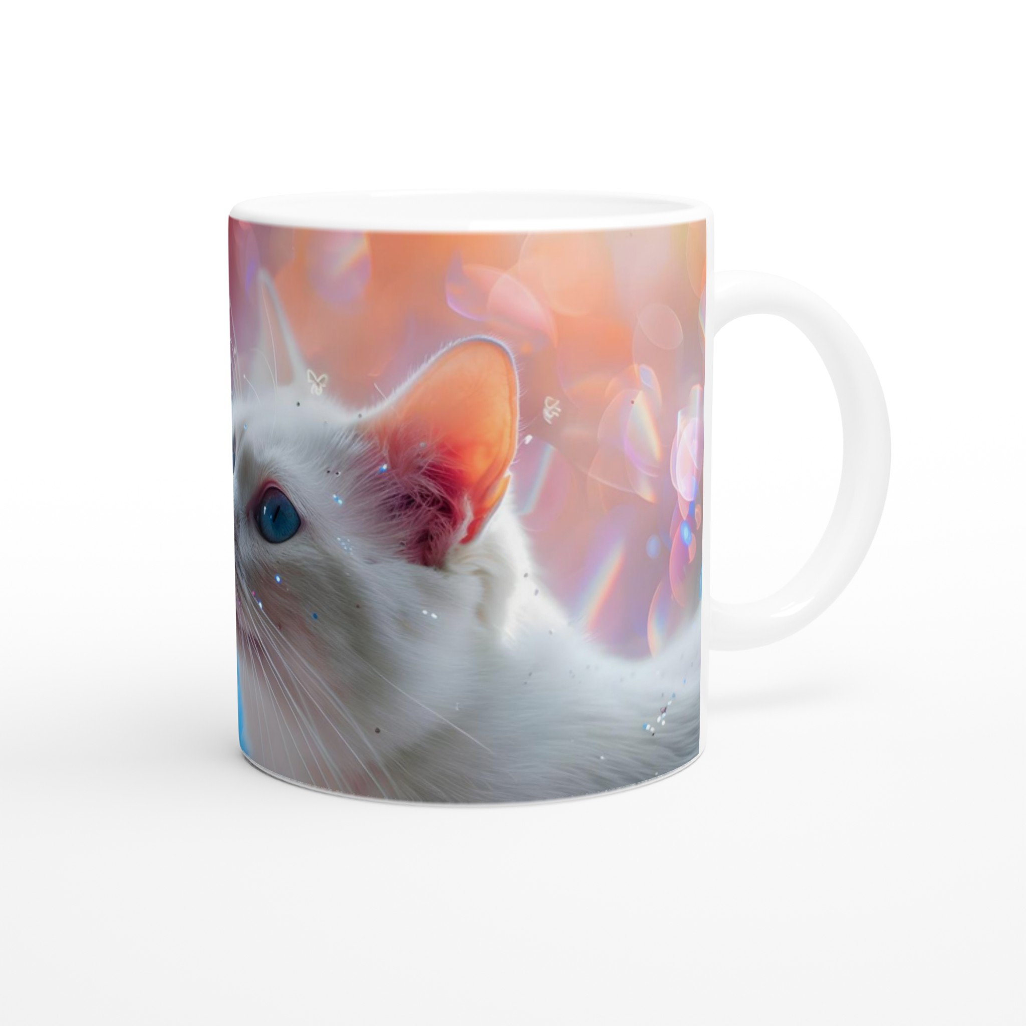 Magisk Kattmugg - Fantastisk Drömvärld i Blått och Rosa - 11oz Keramisk Mugg 9 8ac6585a-1e3f-4e48-9ccc-cb3057207cc1