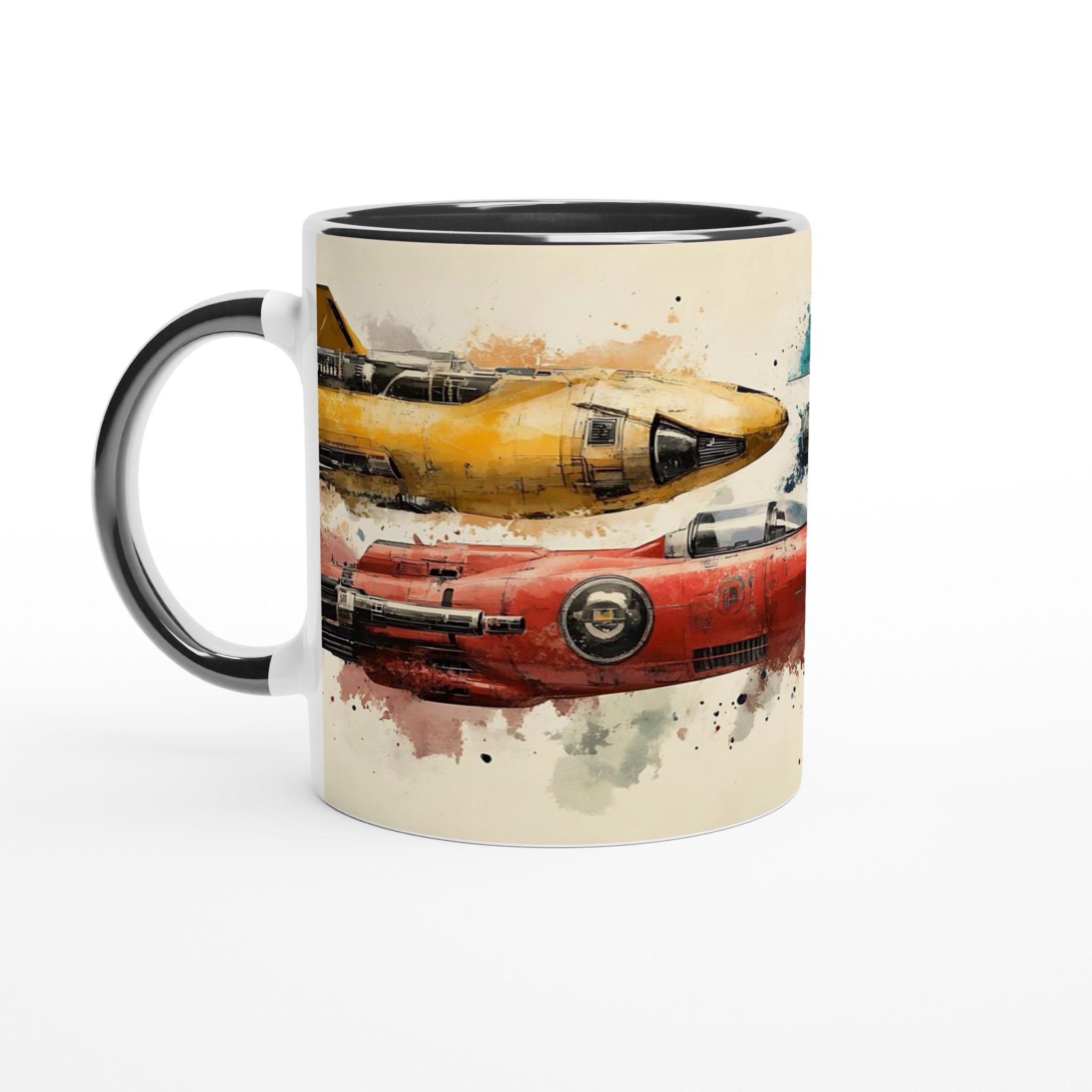 Rymdskepp Akvarell 11oz Keramisk Mugg – Sci-Fi Konst för Kaffeälskaren 2 8acbba72-590f-40d0-ad6a-ca51101c3703
