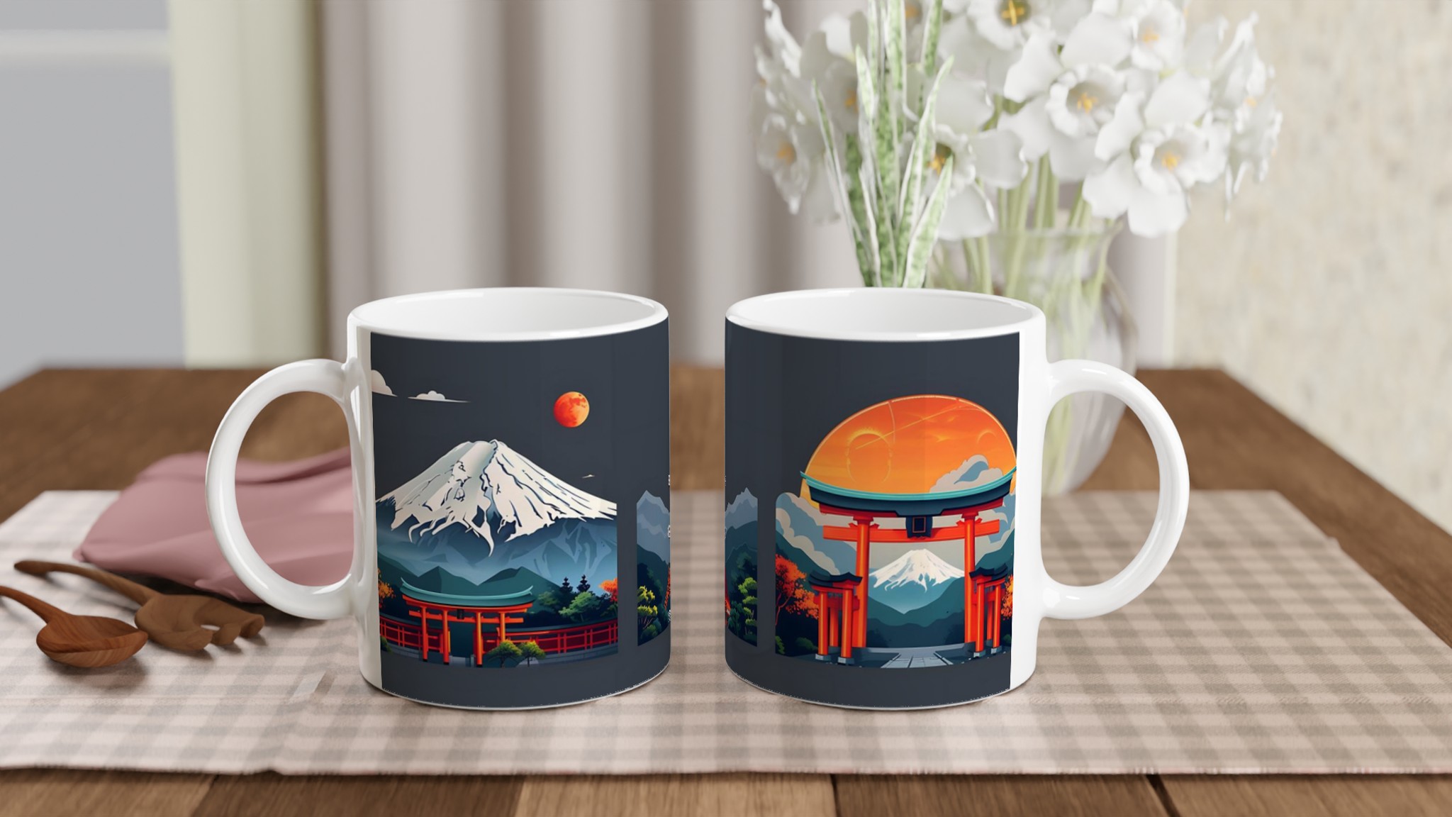 Japansk Resedrömmar Mugg – Fuji, Tokyo Tower & Torii – Perfekt för kaffeälskare i sju färger! 10 8b0bf2ee-3eb7-405e-b454-a0cf10127771