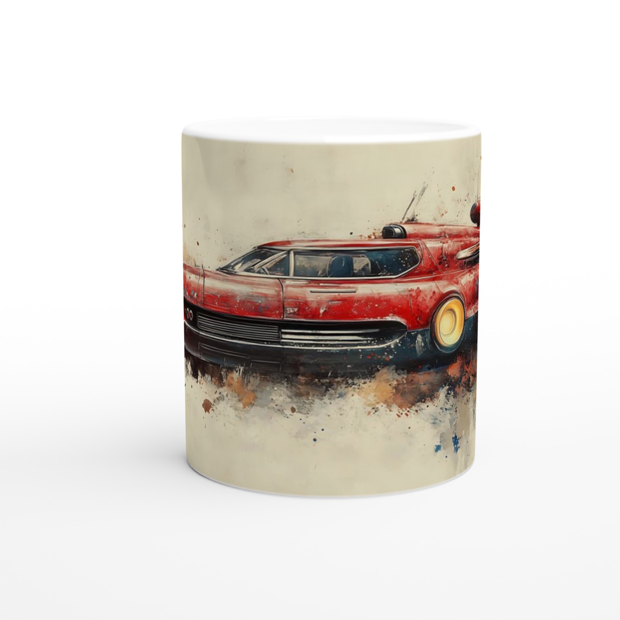 Retro Futurism: Jet Car Art Keramikmugg – Välj bland 7 levande färger för din unika stil 8 8b1c5071-fcf6-4ae5-a8bf-f65e23751c4a