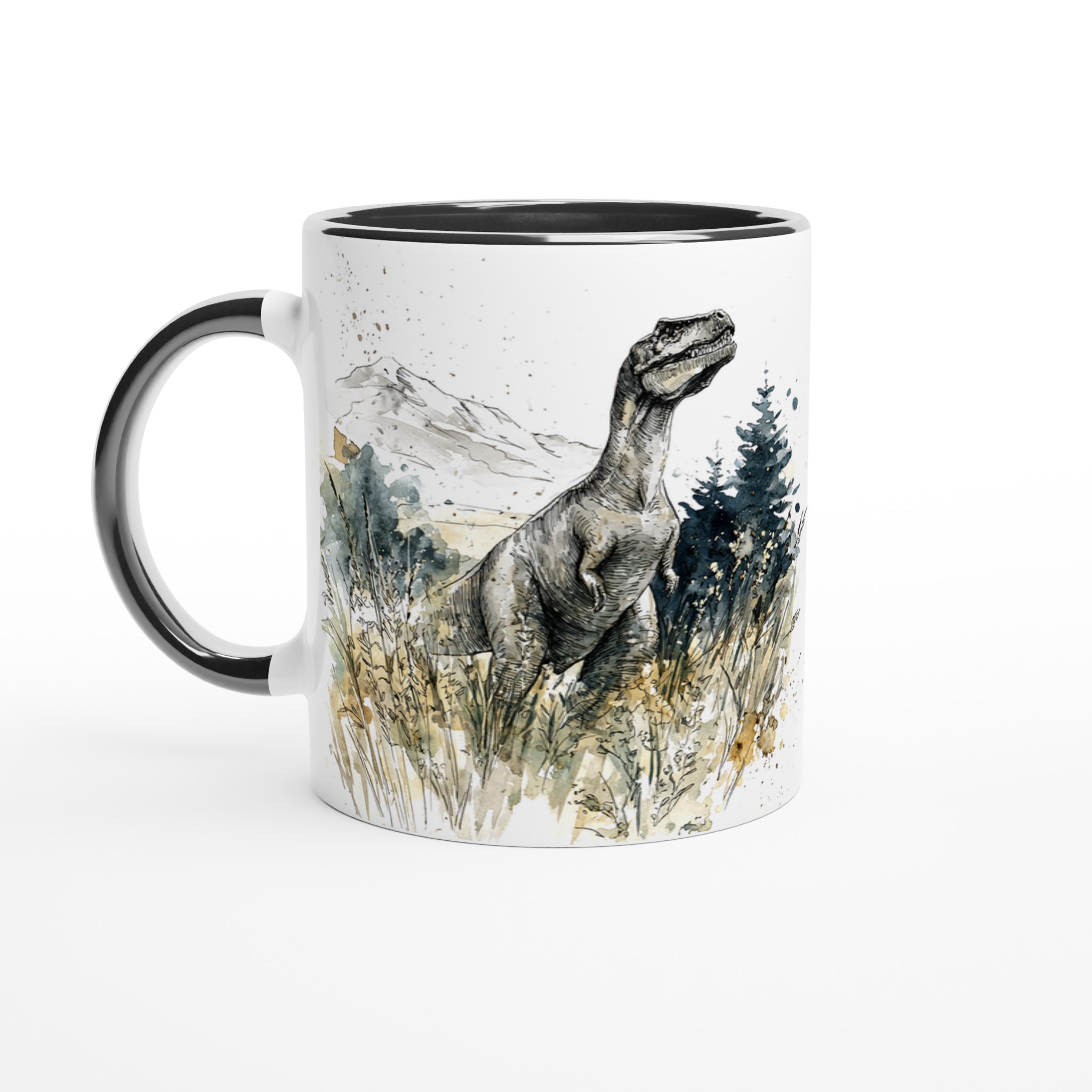 Dinosaurie Akvarell Mugg - 11oz Keramisk Mugg för Dinosaurieälskare i Flera Färger 7 8b4a7983-5656-4e7c-abe1-80f680f3cfe0