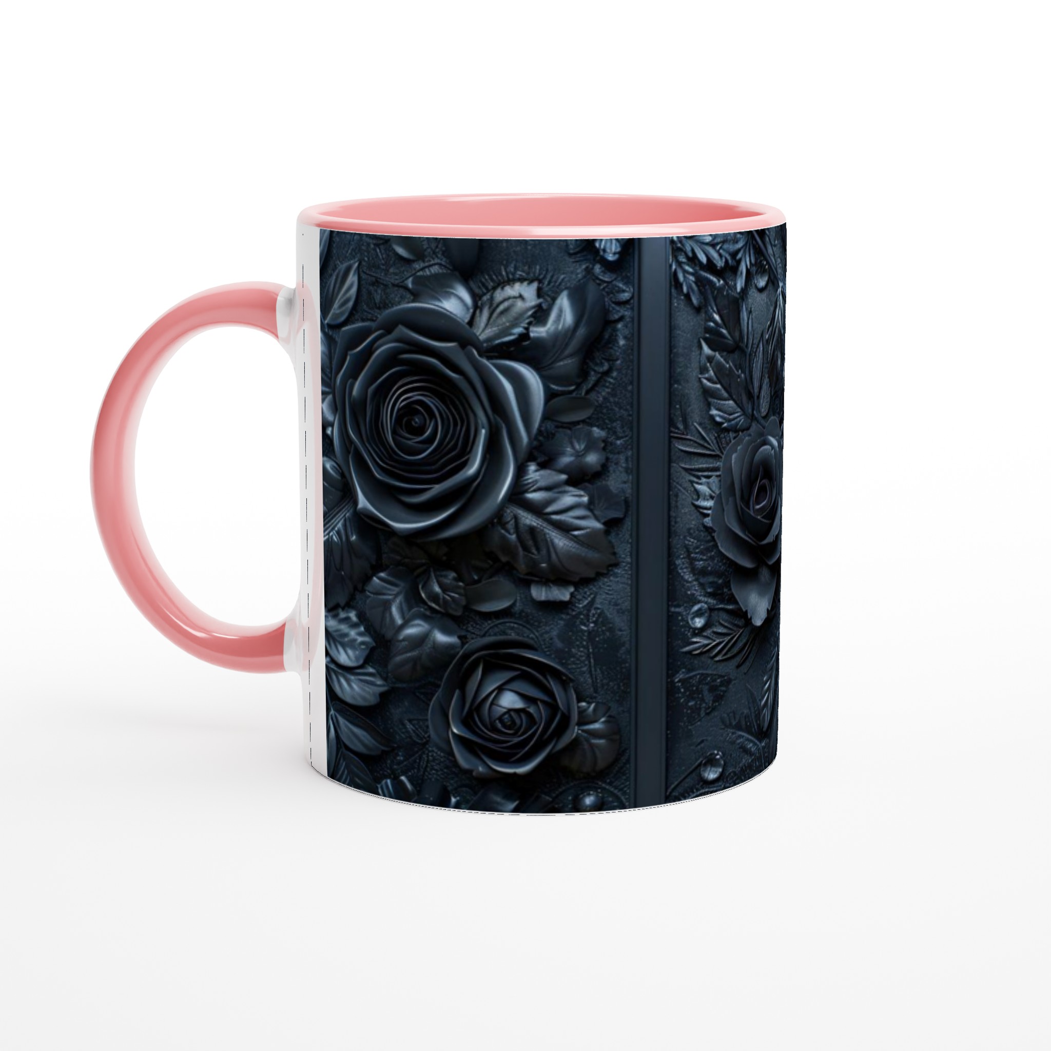 Elegant 11oz Ceramic Mug in Sleek Black with Botanical Flair 6 8c4c5c95-54d3-44d9-a870-1730b485619d