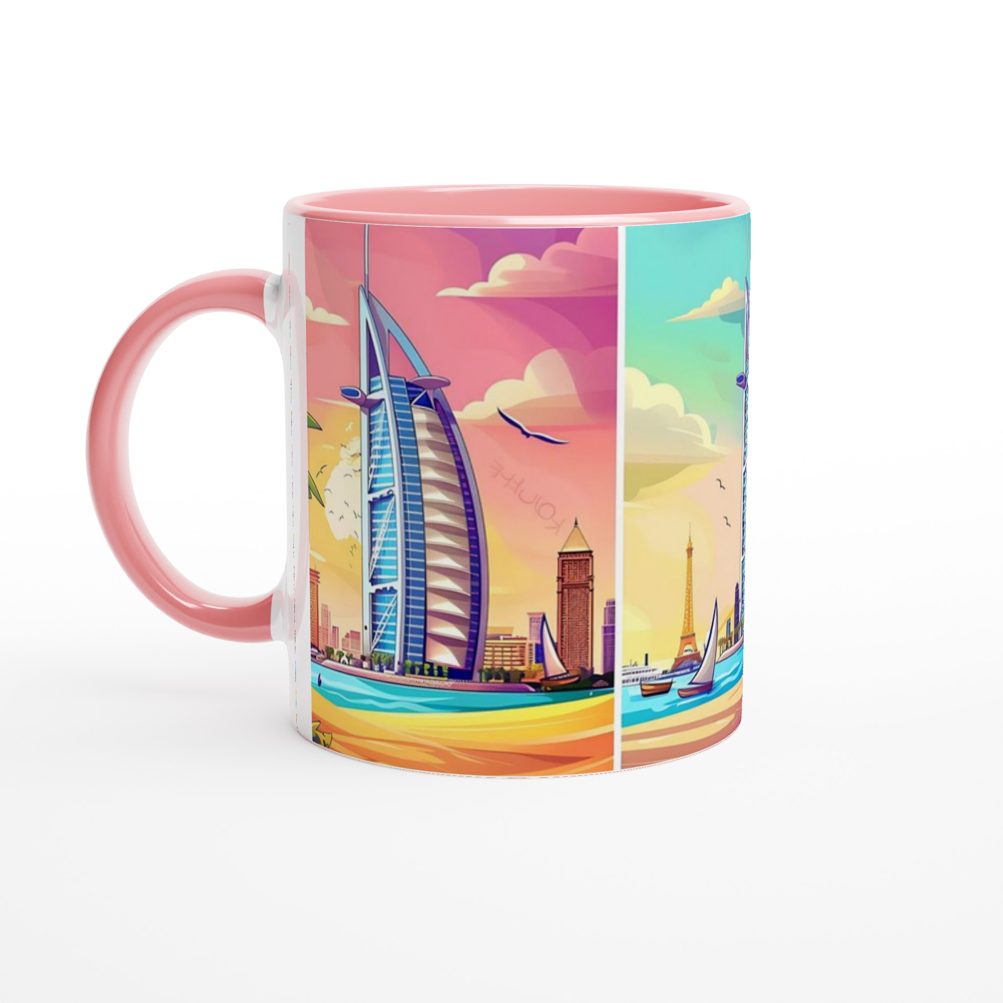 Dubai Sunset Magic: Unik 11oz Keramisk Mugg med Ikoniska Vyer – Välj Din Färg! 6 8c4e4c02-1242-4837-87ce-77fa20f02472