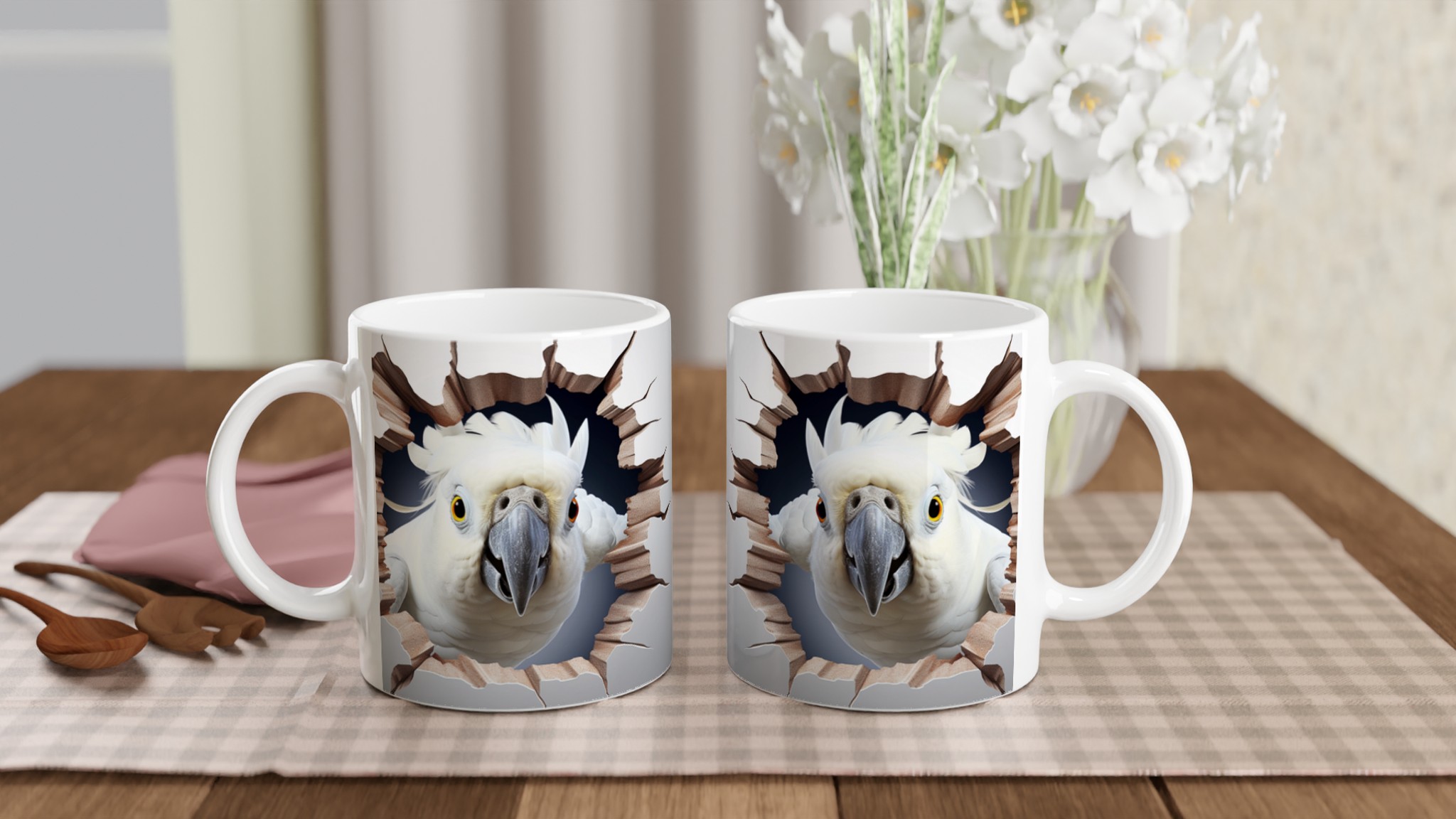Nyfiken Kakadua Keramisk Mugg – Unikt 3D-motiv som Sticker Ut & Finns i Olika Färger 11 8c60a941-7e2b-441d-b3e4-40fde2730a21