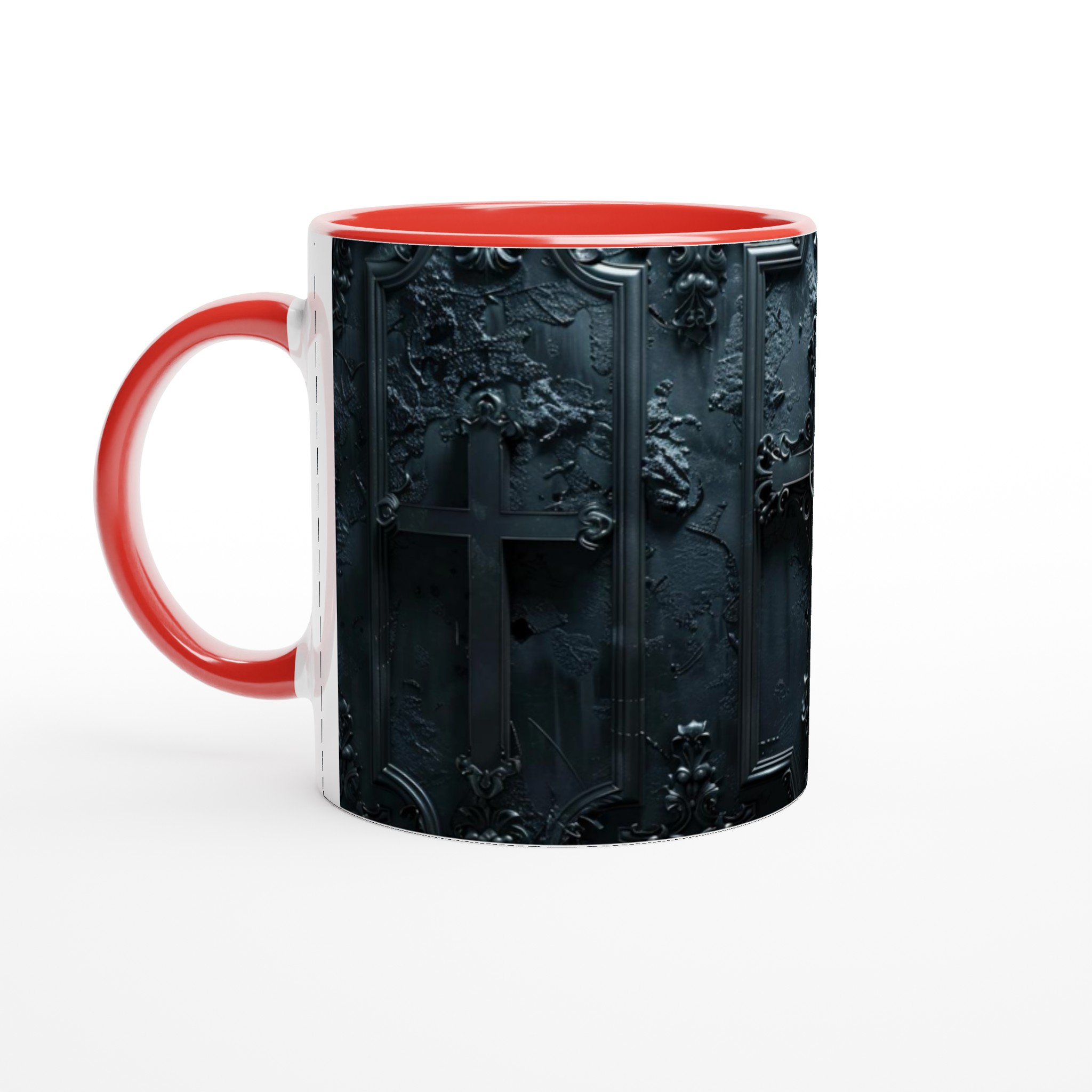 Elegant 11oz Ceramic Mug with Gothic Black Design – Choose Your Color 2 8c6d9f77-475e-4464-8f81-8e009d862257