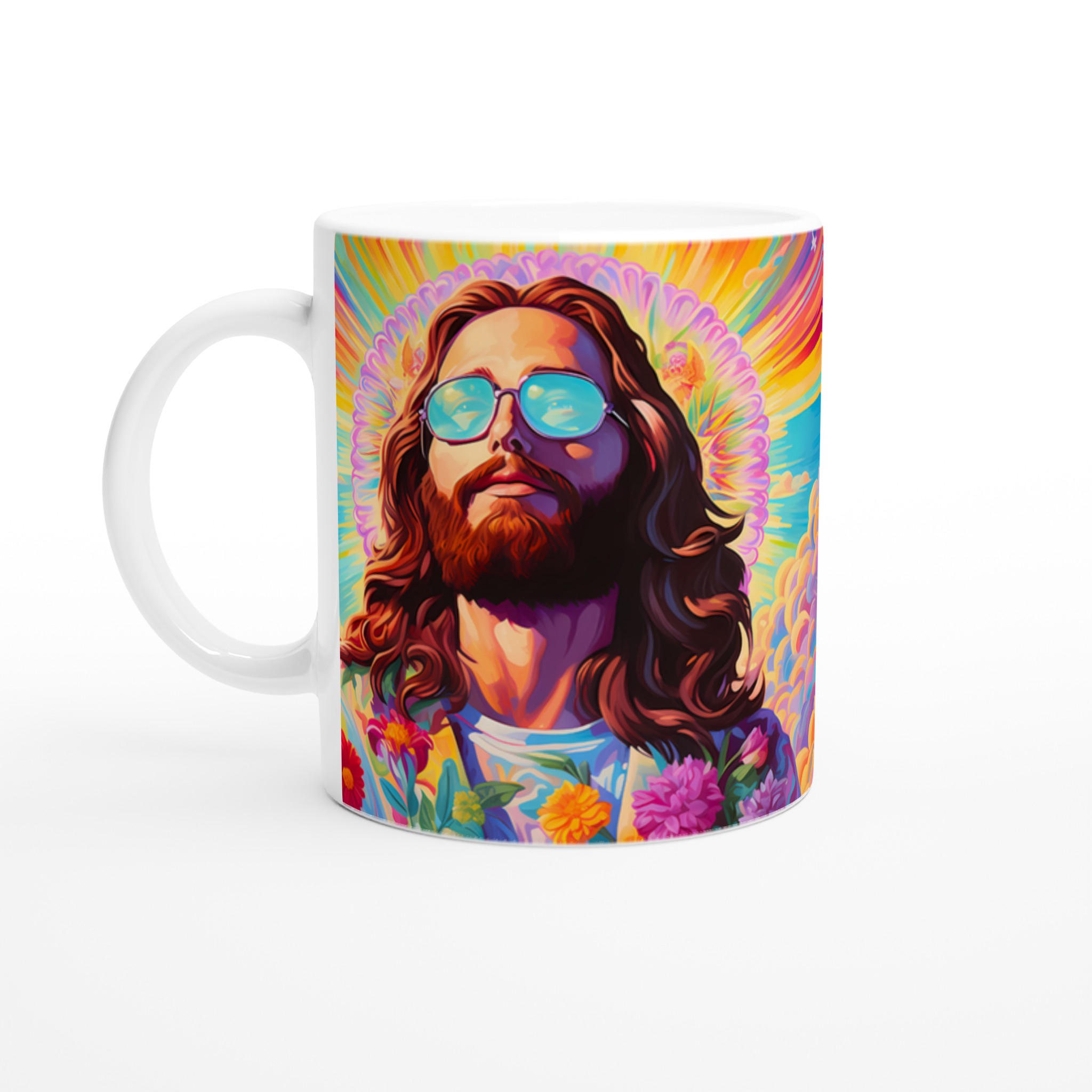 Psykedelisk Jesus Mugg: Levande Hippie Konst & Retro Vibe – 11oz Keramisk Kaffekopp 1 8c8c68e2-3207-425f-a372-56d90b38fd58
