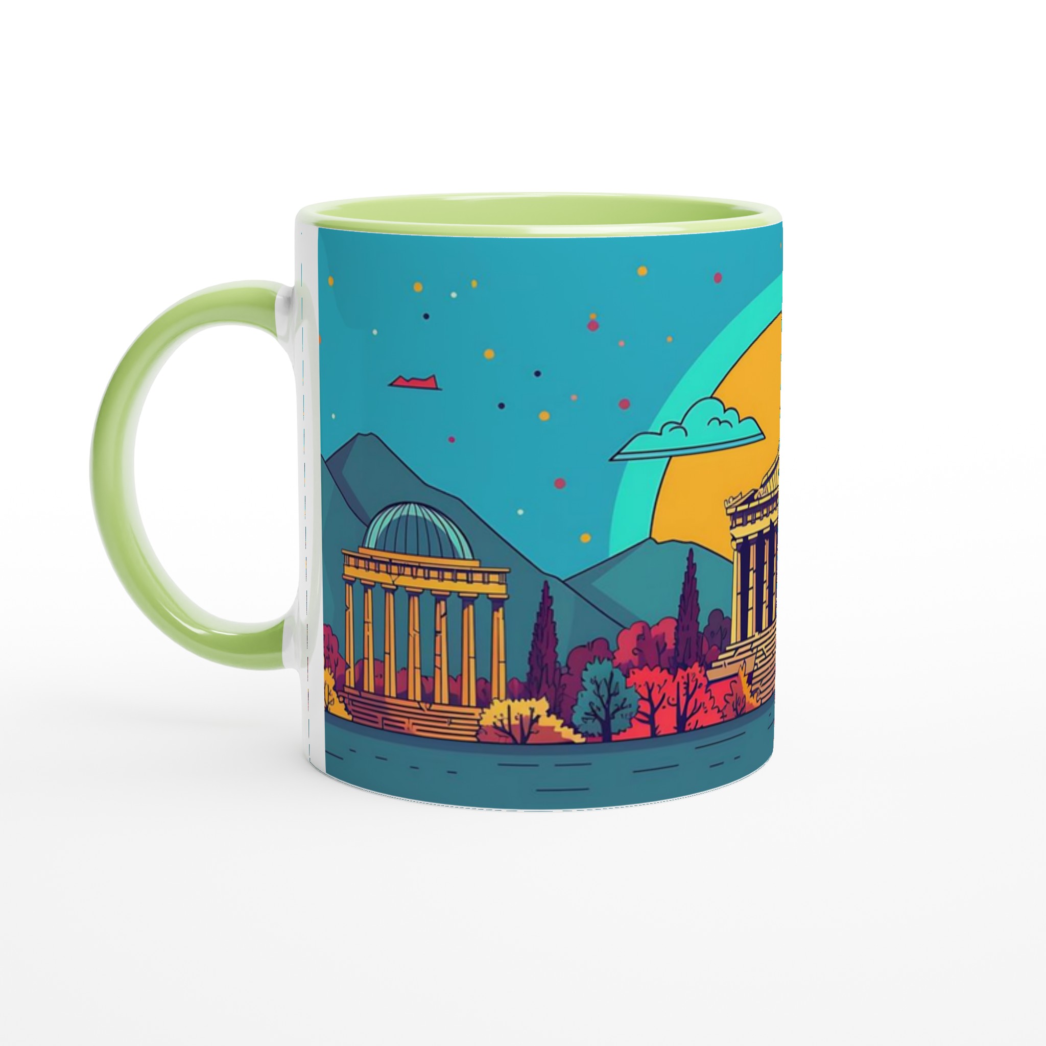 Antikens Charm: 11oz Keramisk Mugg med Popkonst Grekiska Tempel – Välj din färg! 3 8c9c2f09-ad90-4813-8244-e4c26417cf71