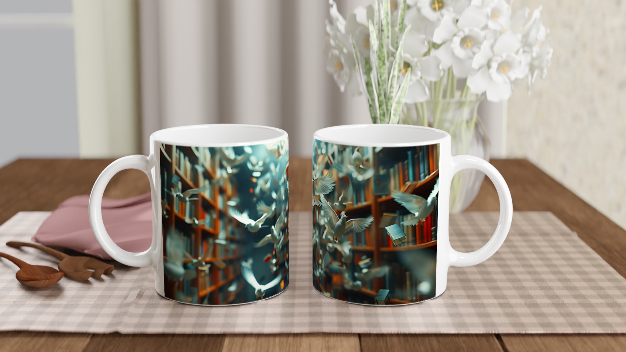 Magiska Flygande Böcker Mugg – 11 oz Keramisk Mug för Litteraturälskare i Valfri Färg 10 8ce64a27-70c4-4633-8ab9-a94aee4ea8ac