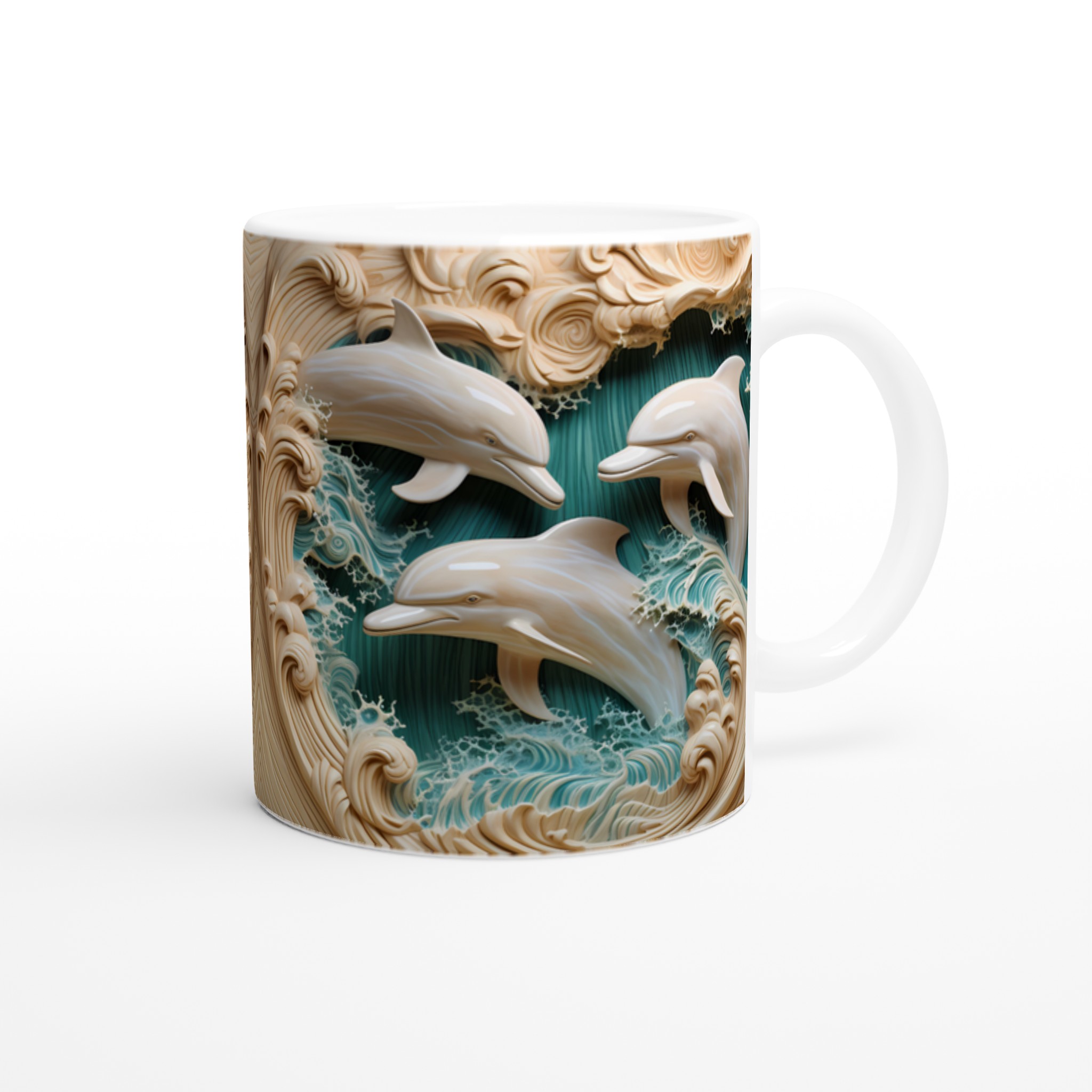 Havsinspirerad 11oz keramisk mugg – Låt ditt motiv simma fritt i vågornas dans 9 8d7678b7-5717-46e1-9abf-097aeba32368