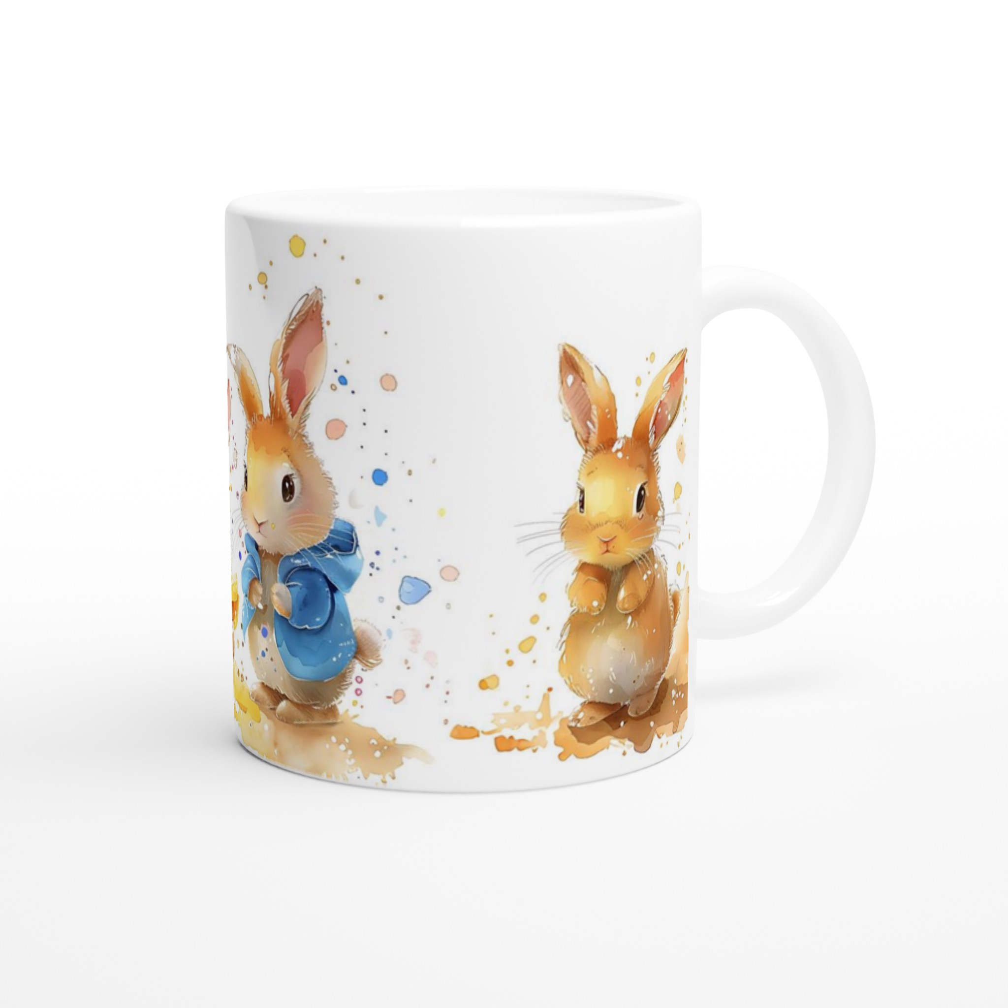 Söta Vattenfärgskaniner 11oz Keramisk Mugg – Lekfull Design i Valfri Färg! 9 8d9e436c-8832-4127-9550-bde2b763f031