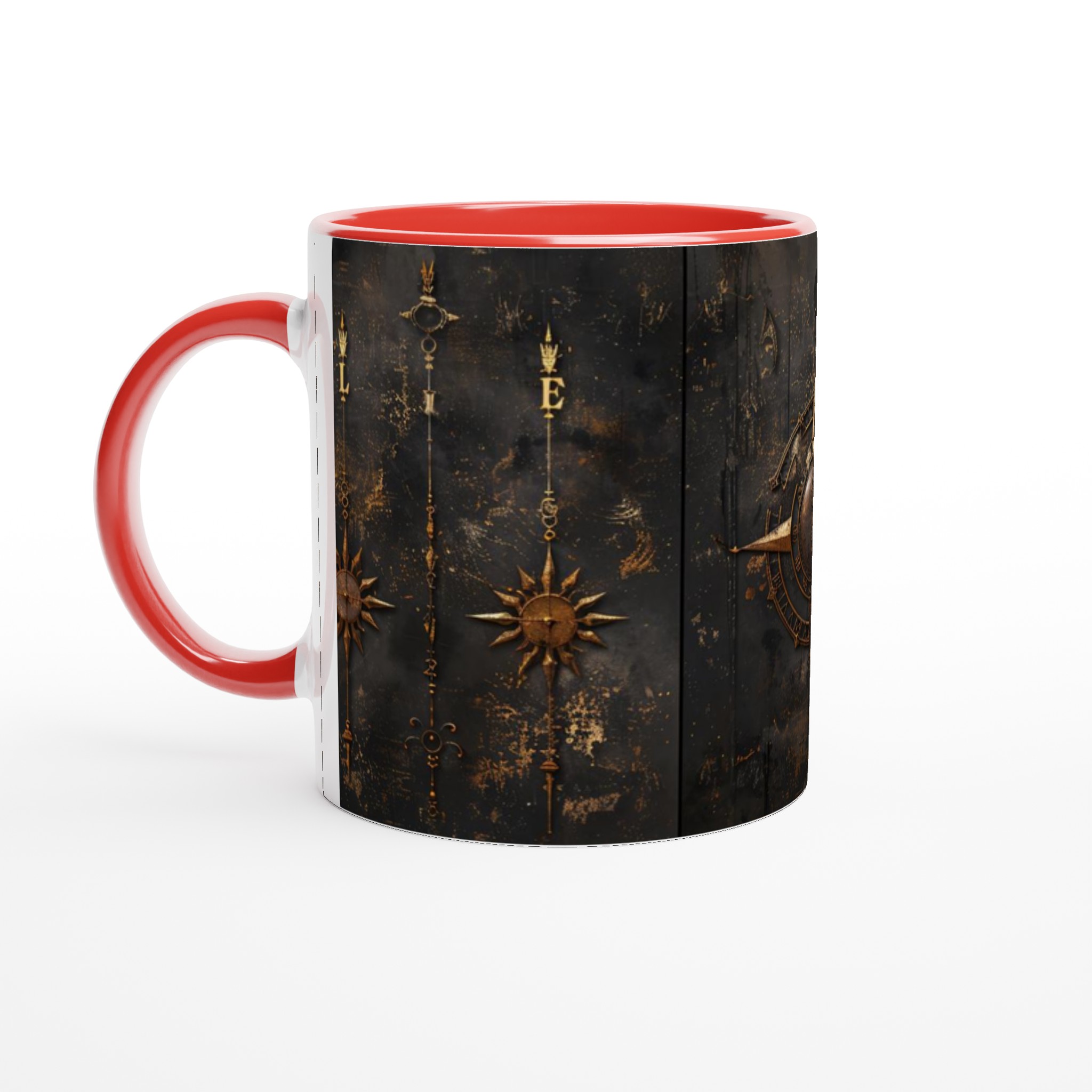 Mystisk Gyllene Kompass Mugg – 11oz Keramisk Kaffemugg i ditt val av 7 eleganta färger 2 8de75da1-689a-47cd-aa54-c9cdb8b9ed9a
