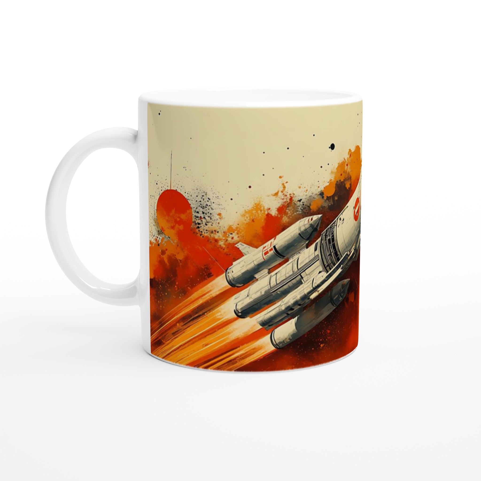 Kosmisk Raketresa Keramikmugg - Lyxig 11oz Kaffemugg i Din Valfria Färg 1 8e595cc9-9431-452f-92ab-00ce89c95b85