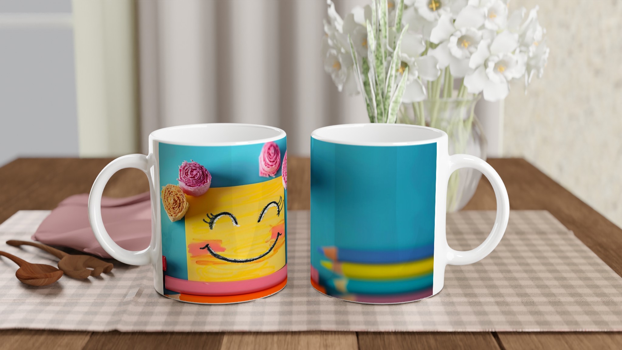 Glad Mugg: Personlig 11oz Keramikmugg i Klara Färger för Kaffe & Te 10 8eaed3cd-1e22-4fd5-9599-a8d0407055fd