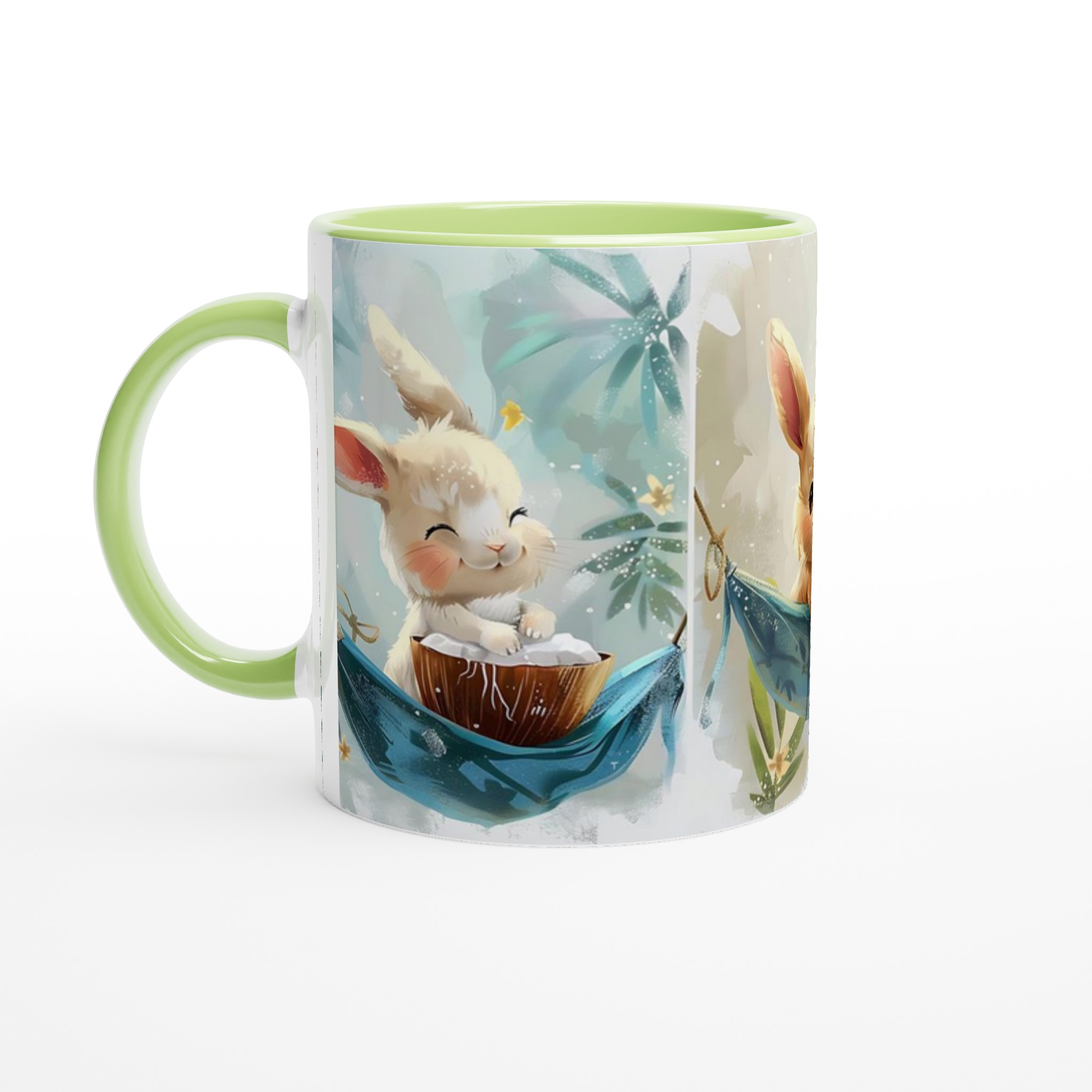 Söta Tropiska Kaniner Mugg – 11oz Keramisk Kaffekopp för Lekfulla Stunder, Välj bland 7 Färger! 3 8eb3a852-b03f-4cab-83d5-a0b35d492f7d