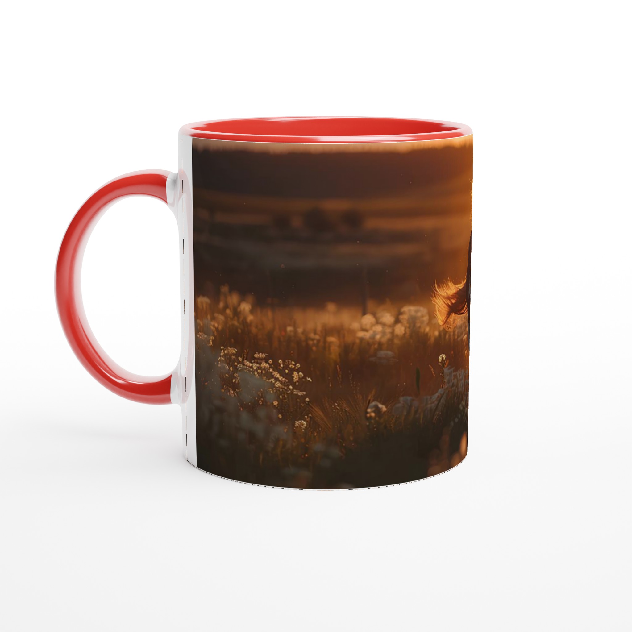 Vildhäst i Solnedgång Keramikmugg - 11oz, Välj Bland 7 Färger! 2 8ec375cf-1939-47f6-a18b-4f68ae4020d3