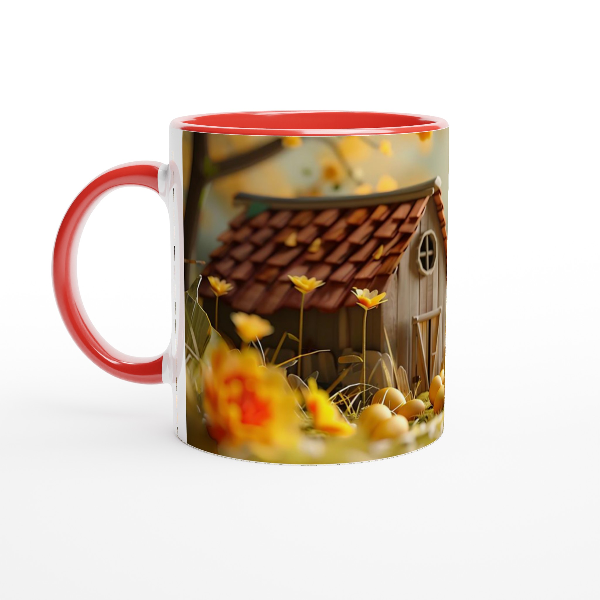 Påskens Charm: Söt kyckling & Ägg Keramisk Mugg – 11oz Kaffekopp i ditt färgval 2 8edda44f-8475-4da7-98bd-12899a9c68ce