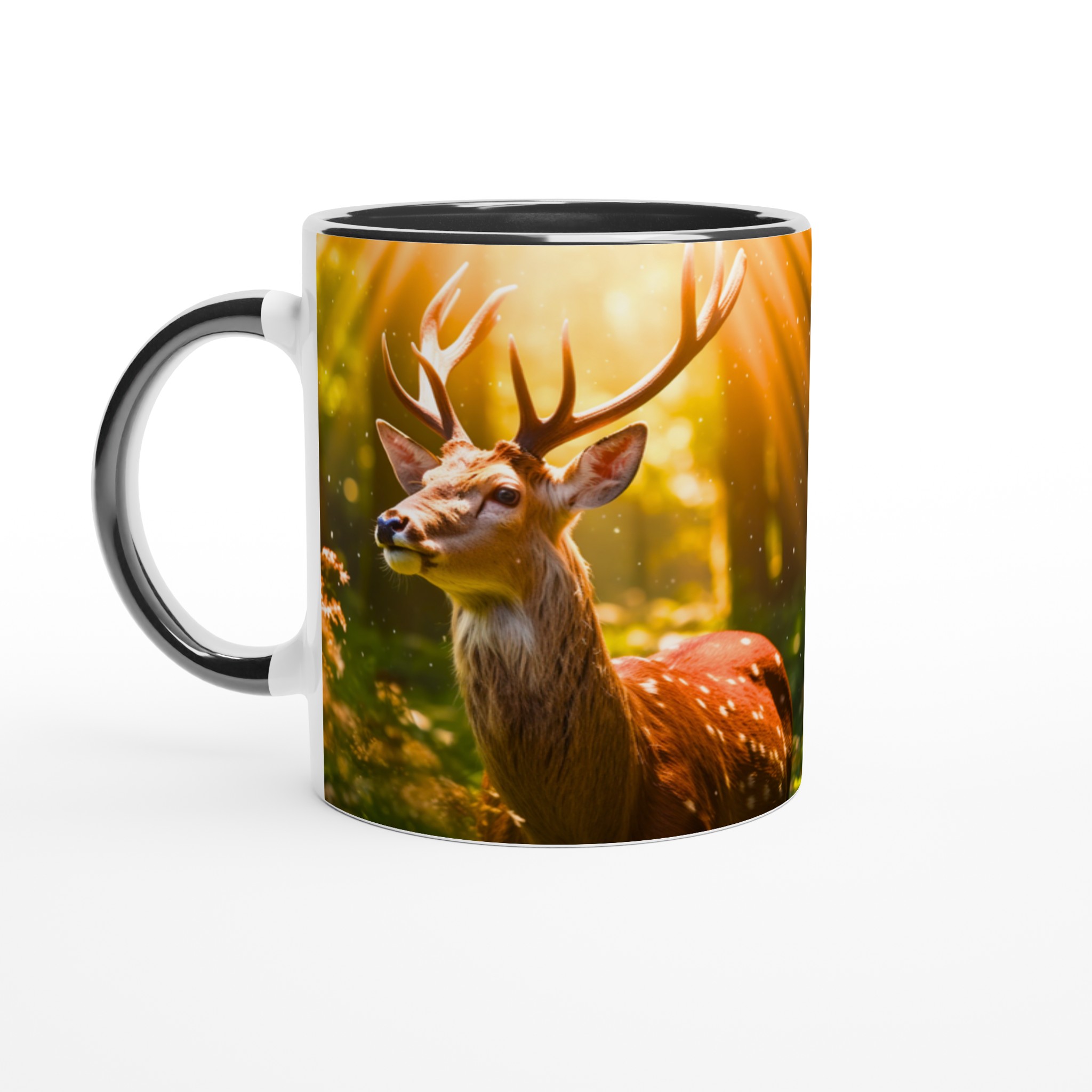 Majestätisk Rådjur Mugg - Anpassa med din favoritfärg, 11oz Keramik 7 8ee4de81-67f7-44b0-a8f4-8535cd6ac44b