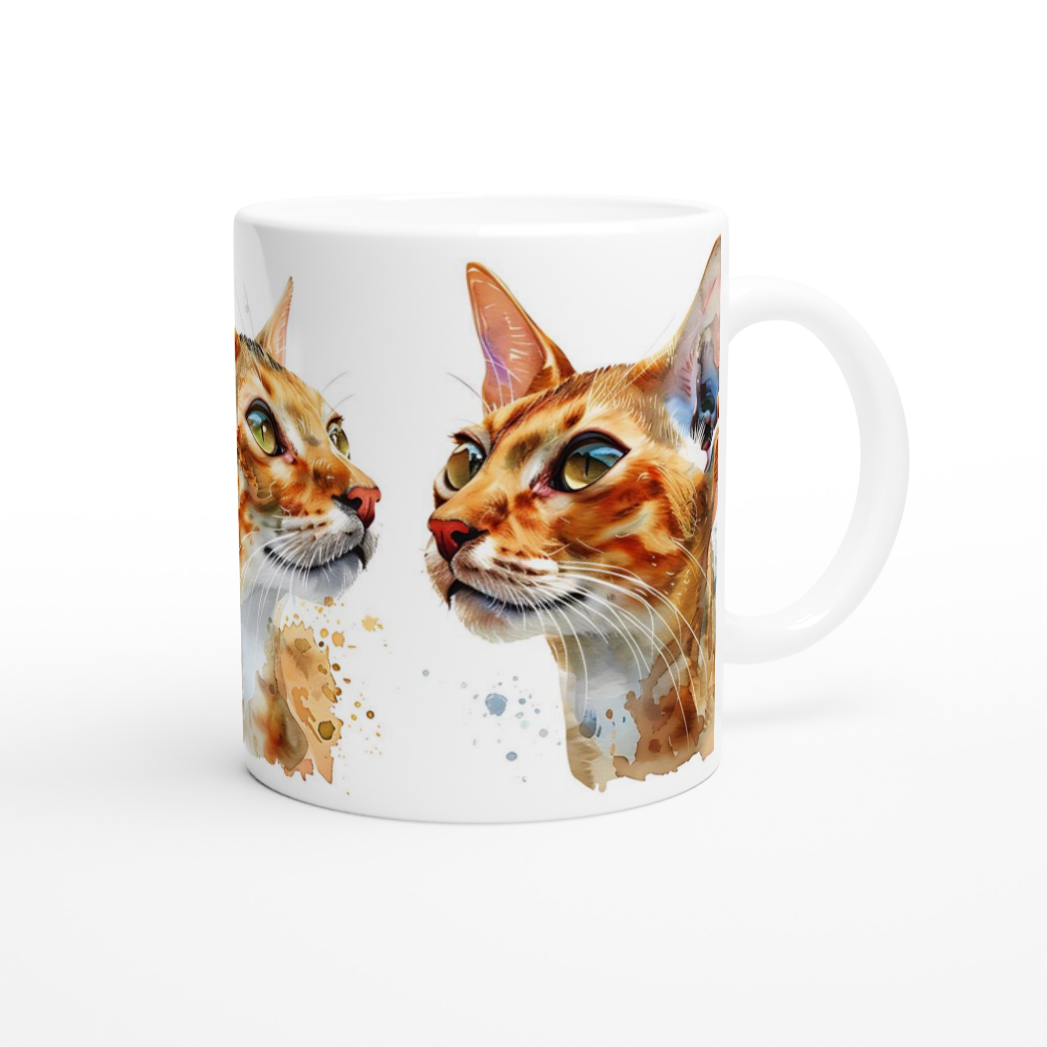 Abyssinier Katt Akvarell Mugg – Konstnärlig Kaffeupplevelse i Valfri Färg, 11oz Keramik 9 8ee79c05-cd55-4ba0-8a2b-508ed751bc1f