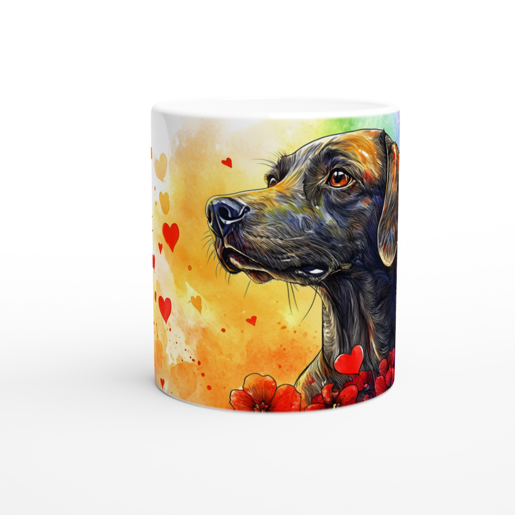 Kärlekshund – Akvarellmugg: Färgstark Keramikmugg 11oz för Hundälskare, Välj Din Färg! 8 8f84418a-841f-4f59-90d0-b321fc3858d9