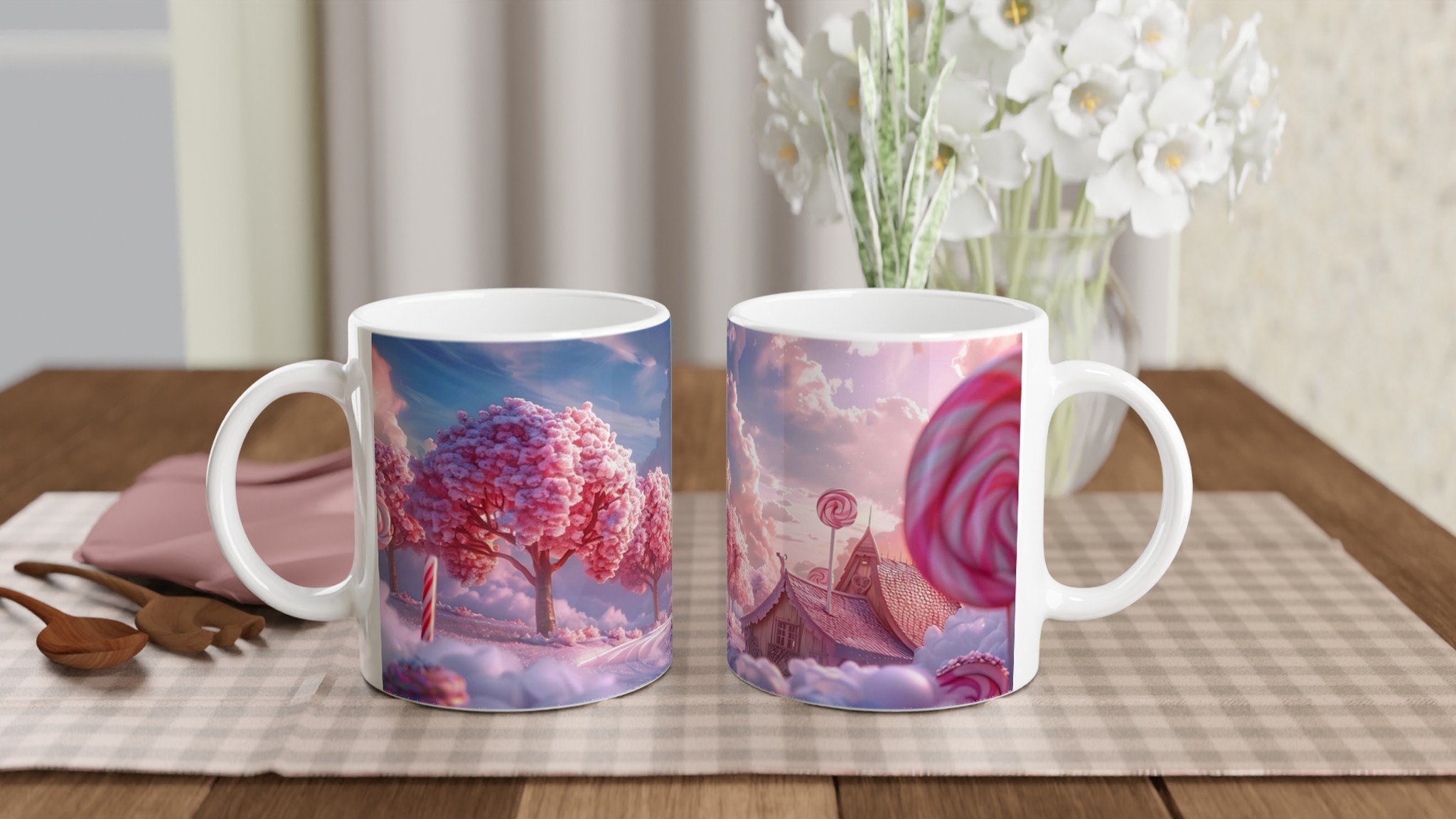 Drömsk Godislandskap Mugg – 11oz Keramikmugg i ditt val av 7 Fantastiska Färger 10 8fb90c1c-603d-4684-8af3-6b39c948e958