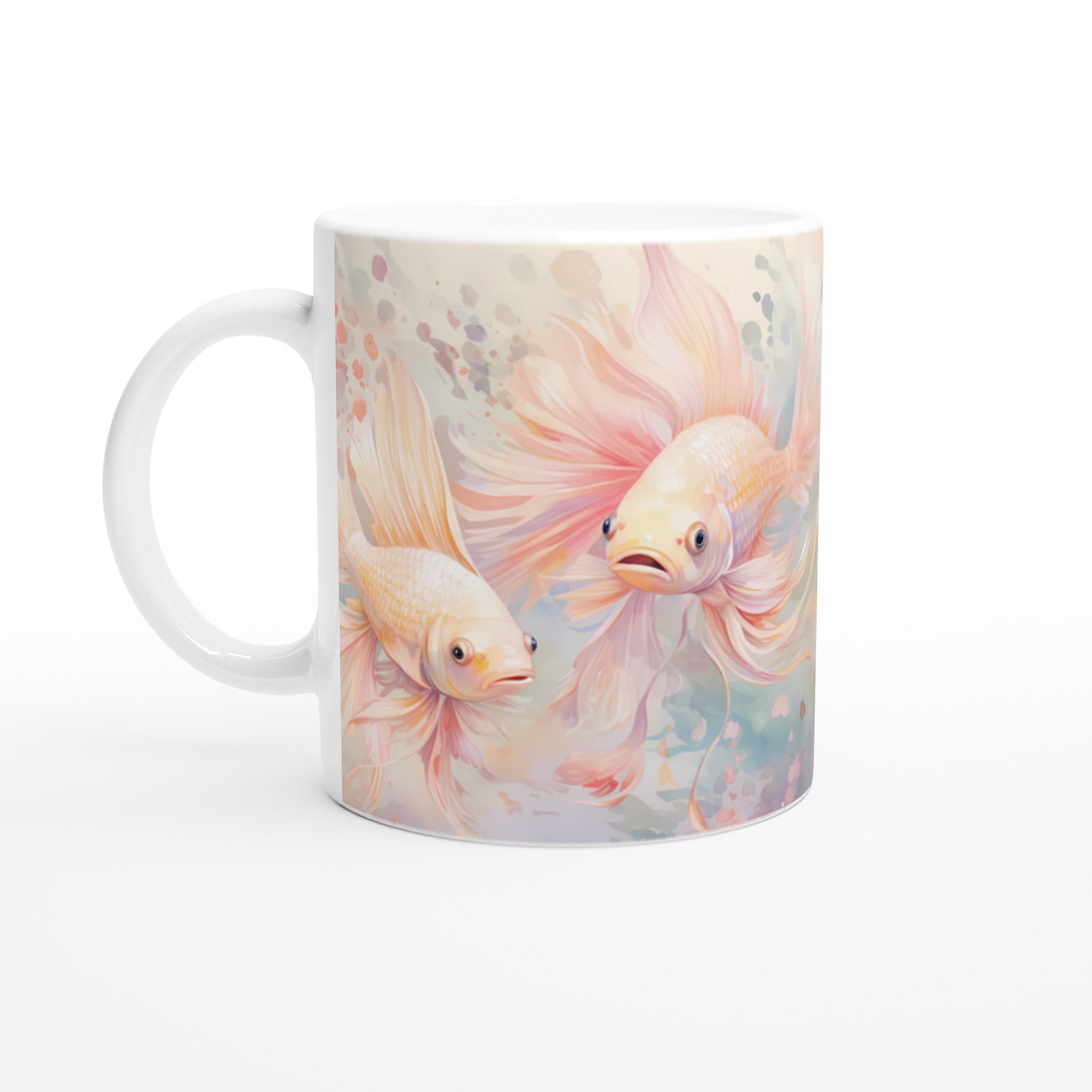 Zen Guldfisk Mugg – Drömlik Akvarell Keramikmugg i Valfri Färg, 11 oz 1 8ff29d23-96b4-48a9-9db9-e63454082a31