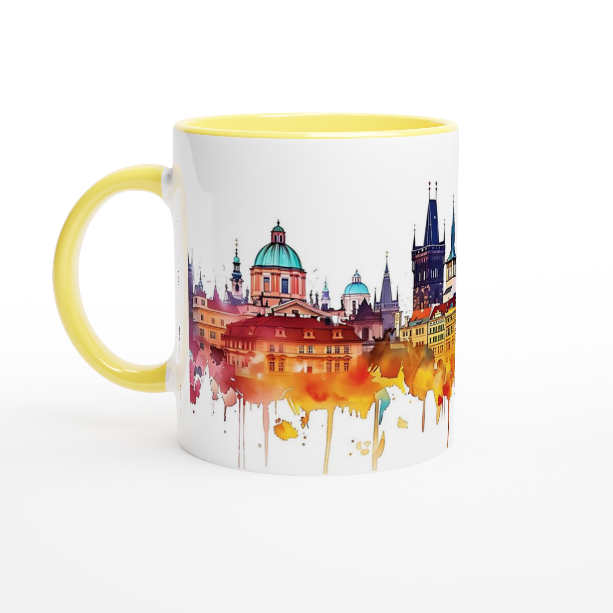 Mugg "Prag Akvarell" – Livfull Stadssiluett för Kaffeälskare, i Valfri Färg! 5 9021a698-d9b3-4c1d-8e9f-a5981d9c9be3