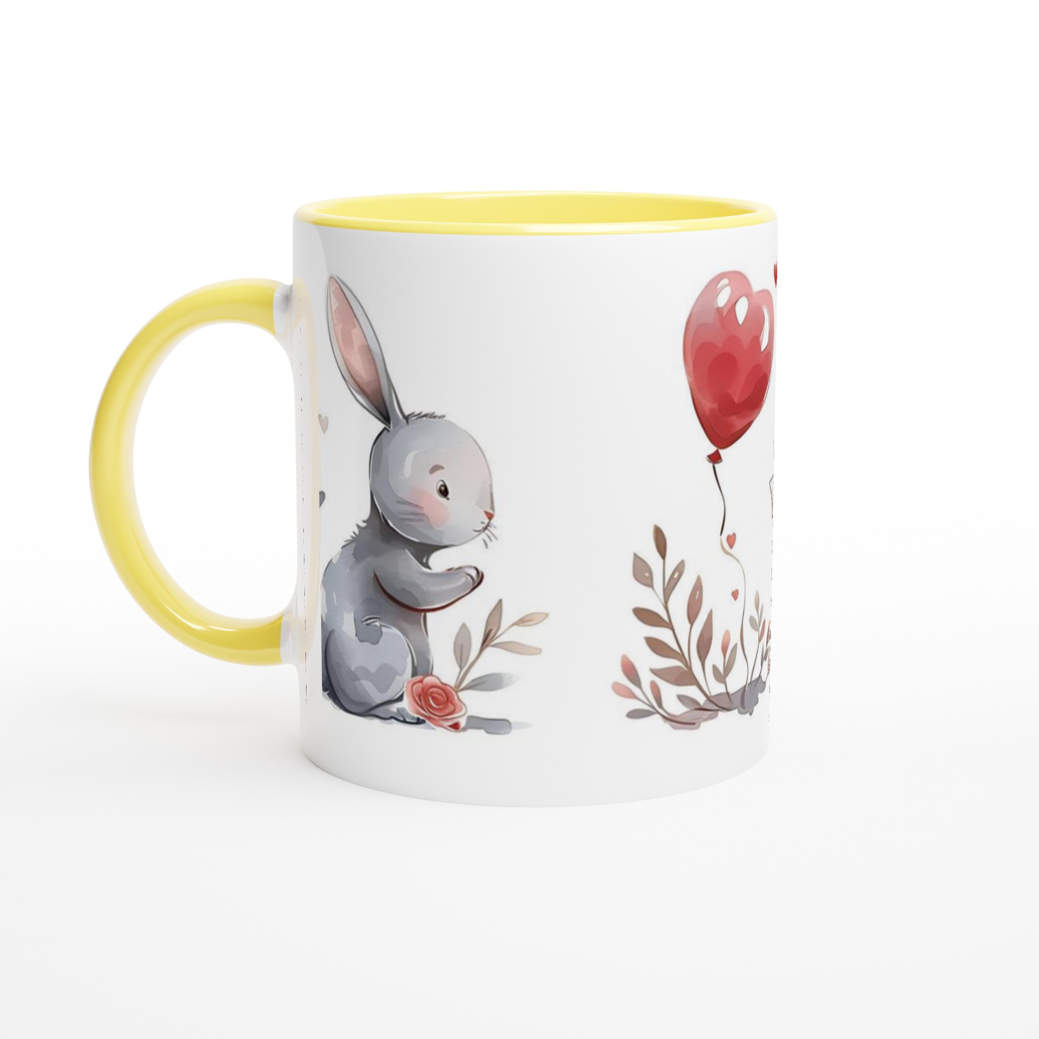 Söta kaniner akvarell 11oz keramikmugg – personlig present i valfri färg 5 9029e4a3-e988-4113-a6c5-6ce8a3724243