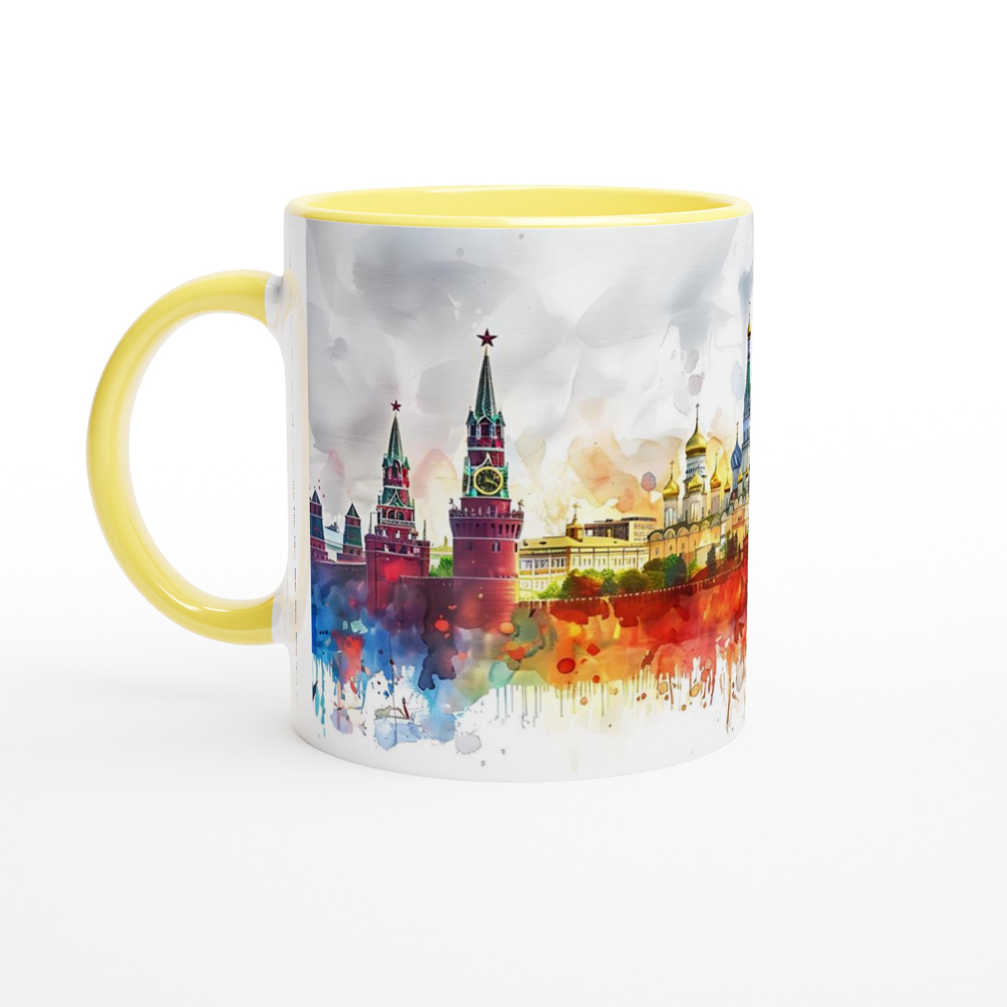 Konstnärlig Moskva Akvarellmugg – 11oz Keramisk Mugg med Livfullt Kremlmotiv 5 90373592-5f3d-44dc-a8c6-b36fc9a0a2d9