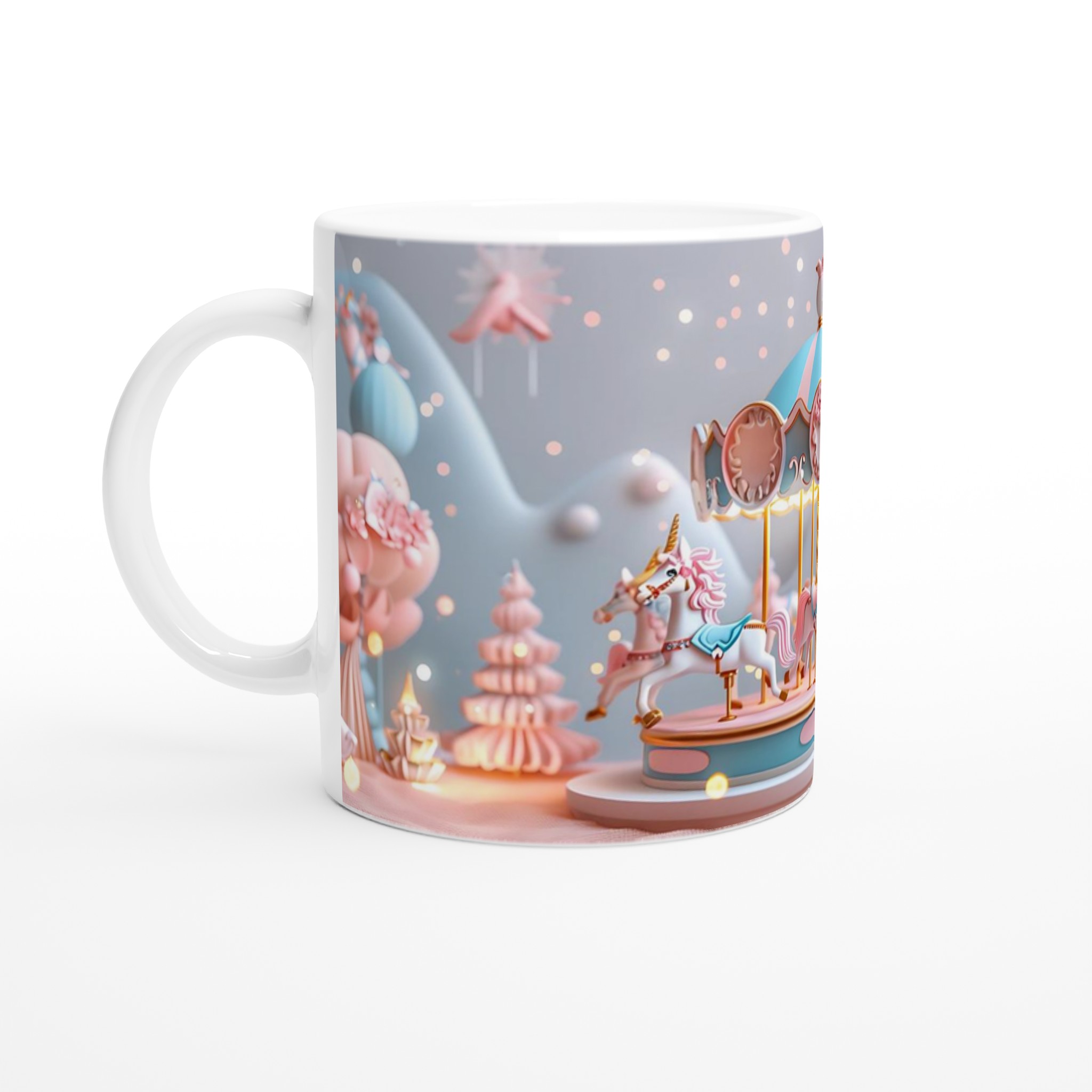 Magical Karusell Keramikmugg - En dröm i pastellrosa och blått för din fika 1 90428323-d1a8-4332-b8d6-dd395347f981