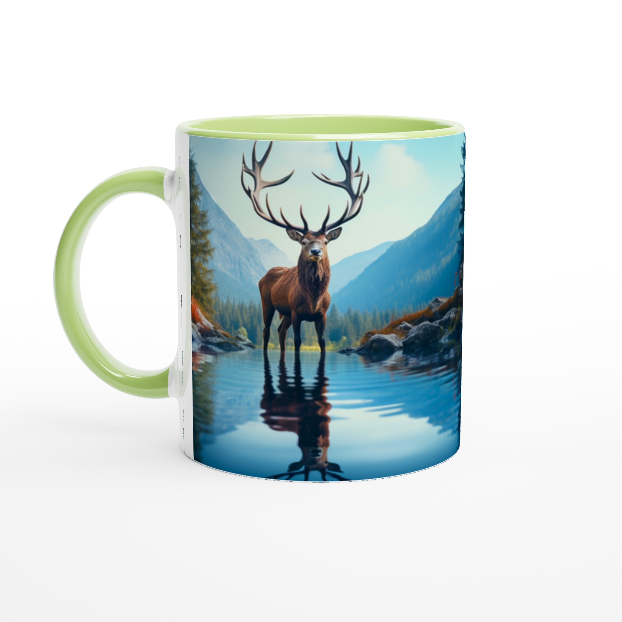 Majestätisk Älg vid Sjön – 11oz Keramisk Mugg i Valfri Färg 3 90b45031-f4a6-4bcc-9e59-940730cfc0ff