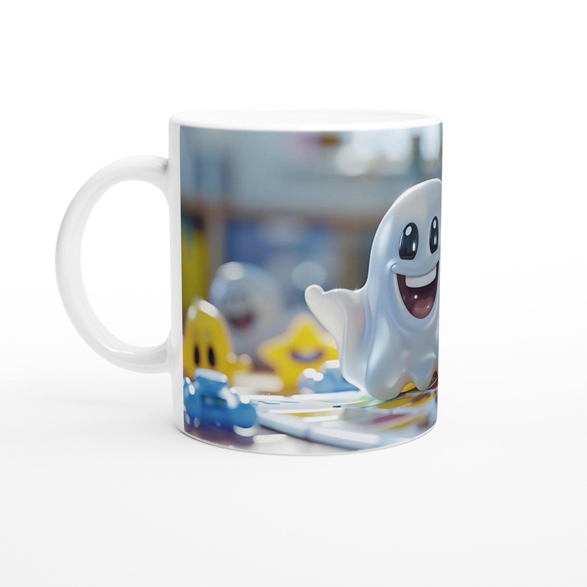 Glad Spöke Keramikmugg - Charmig & Färgglad 11oz Kaffekopp för Lekfulla Stunder 1 91139e11-7558-4565-a864-fd064a12753e