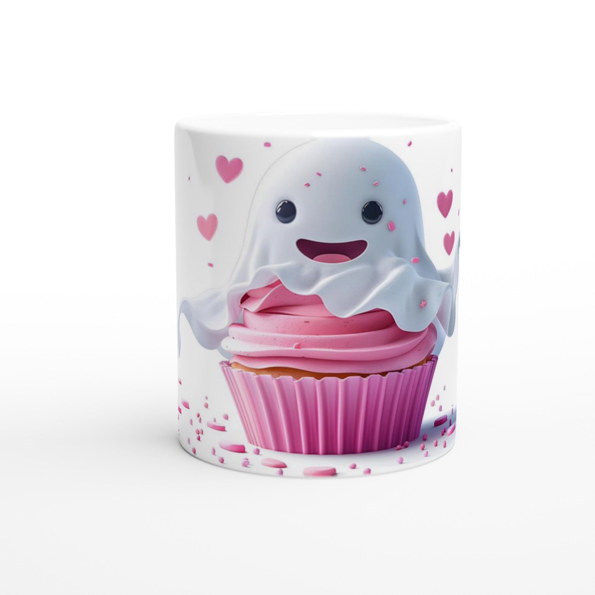 Sötaste Spöket Cupcake Keramikmugg - 11oz Kawaii Design för Fika & Kaffe i Valfri Färg! 8 912a39b9-df5d-4be0-86d5-344e0a355d9e