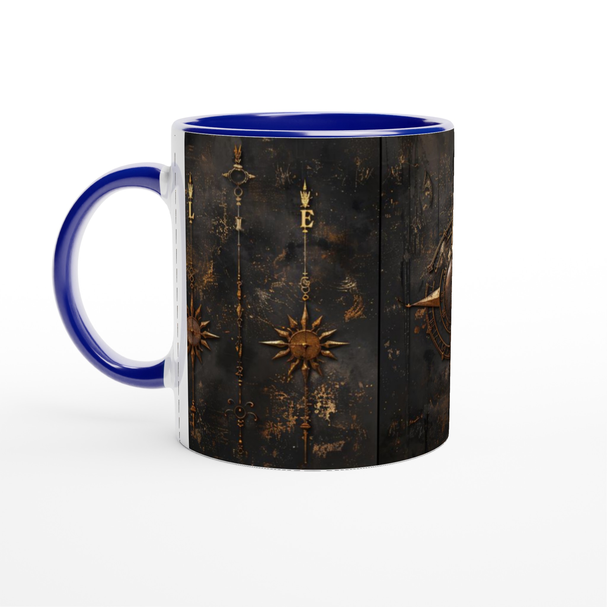 Mystisk Gyllene Kompass Mugg – 11oz Keramisk Kaffemugg i ditt val av 7 eleganta färger 4 91a4e5f6-7e7b-45de-a7f3-6f69fb3cf331