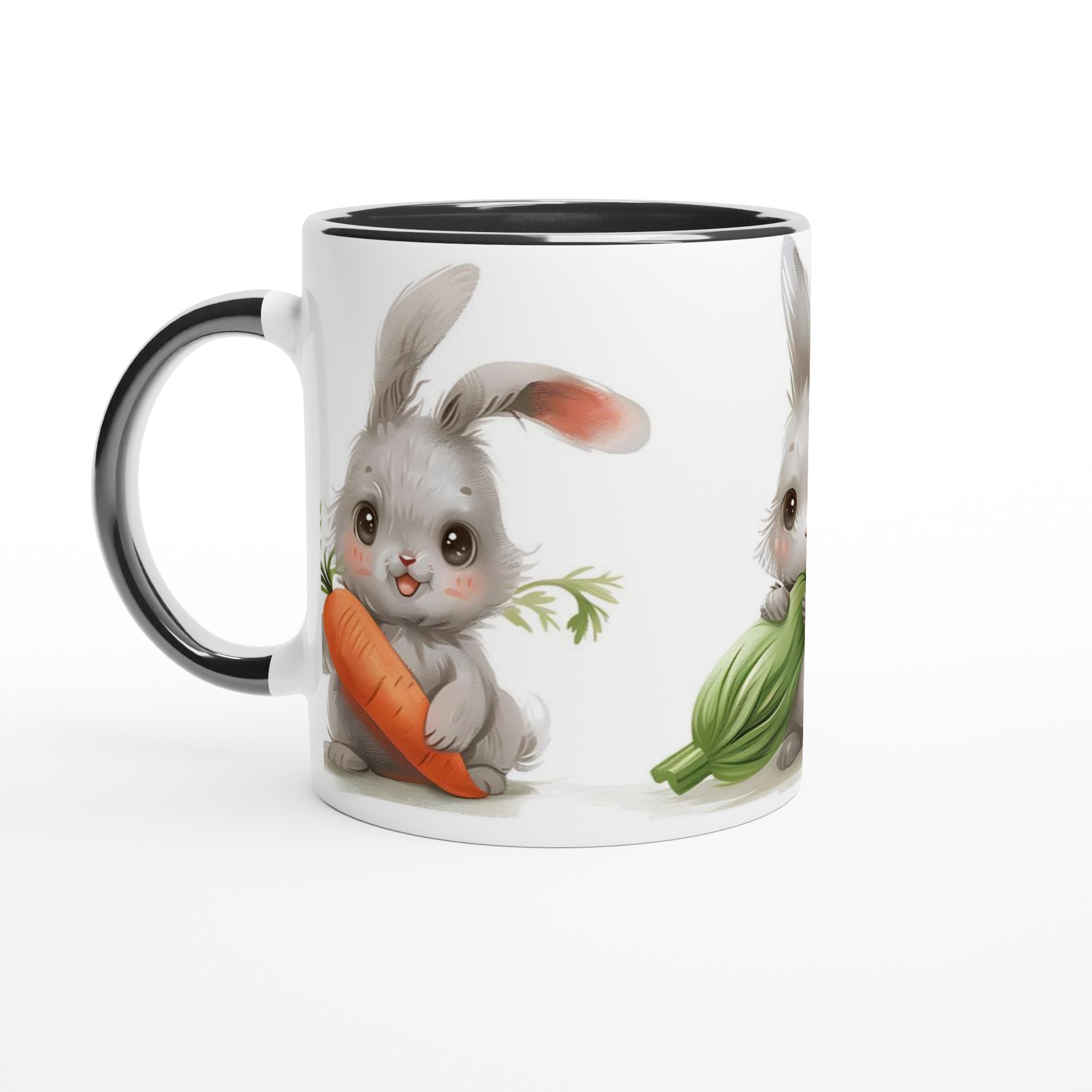 Söta Kanin Vänner 11oz Keramisk Mugg – Personlig design i ditt val av sju färger 7 91c36c64-912d-432d-a465-dc99c9749478
