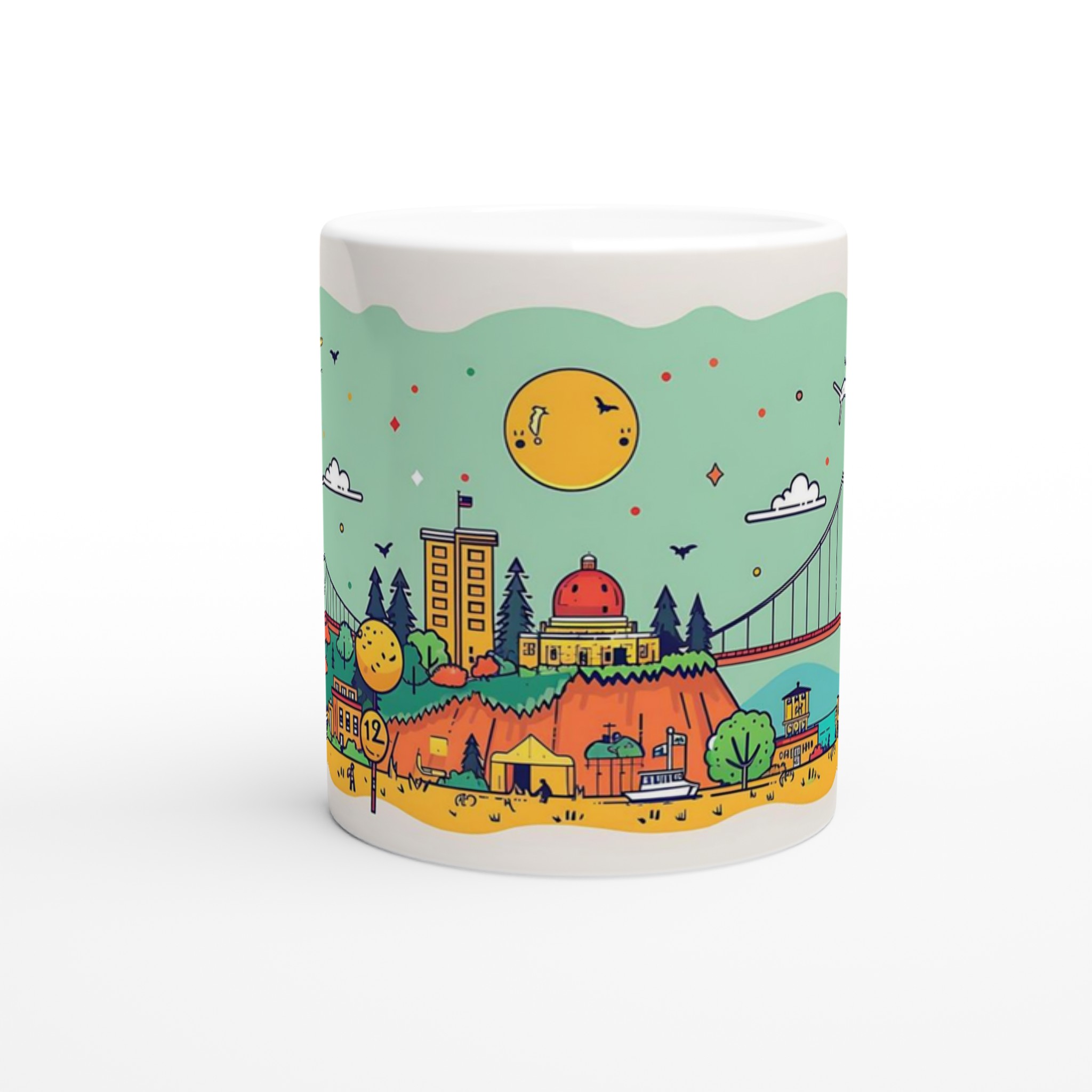 San Francisco Skyline Mugg – Charmig & Färgstark Keramikmugg, Välj din favoritfärg! 8 925433ba-cdd2-4b7b-8e43-af6c3ed913fb