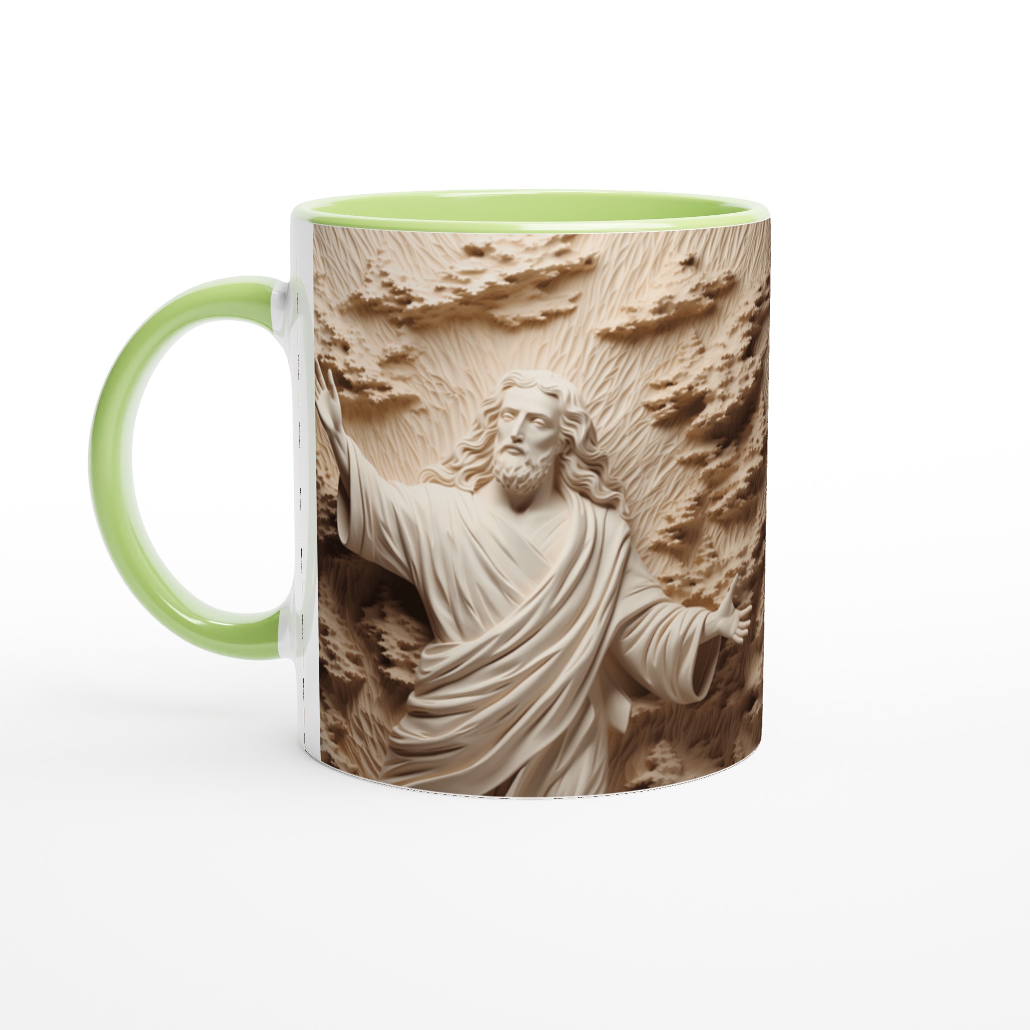 Jesus Skulptur Design Keramisk Mugg - Välj bland 7 Färger 3 92930445-ef23-497b-bd5b-5c51da6dd60e