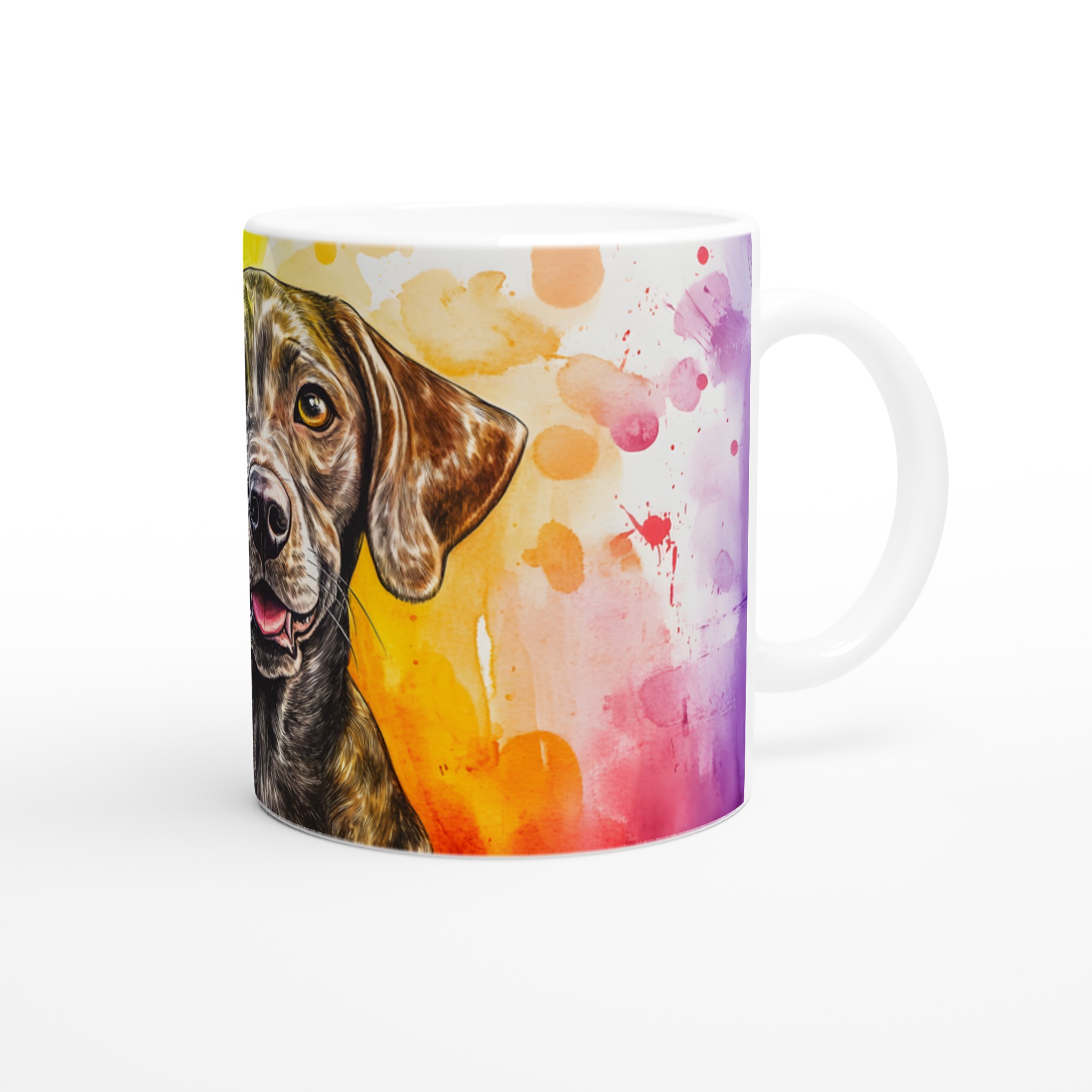Hund Porträtt Akvarell Mugg | Färgstark Kaffekopp – Välj Din Favoritfärg! 10 92a5e88f-1a1a-4a37-a8bb-c01f6cff3485