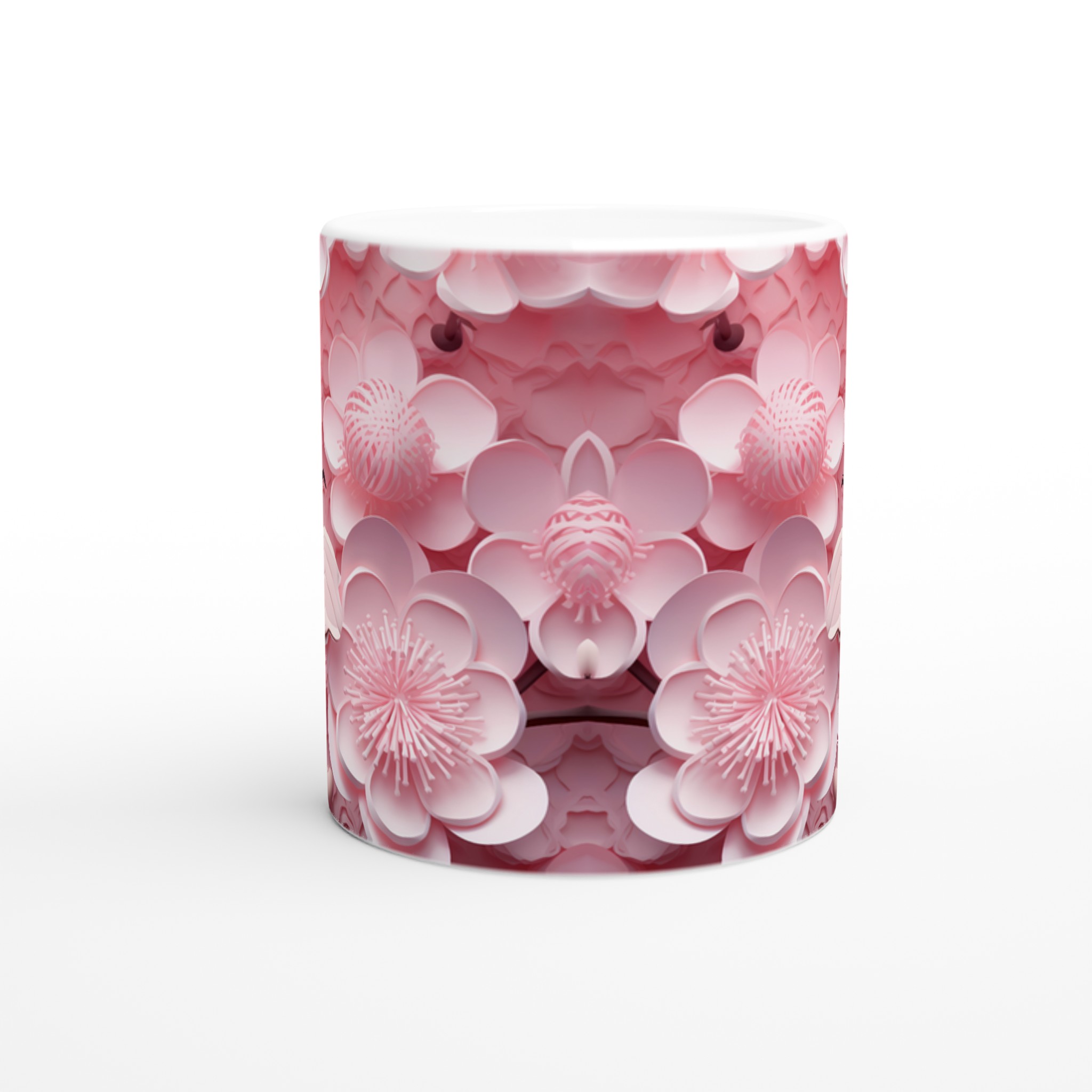 "Pink Blossom Bee" Keramisk Mugg – Drömlikt Motiv i Pastell, Välj Din Favoritfärg! 9 92acc9fb-bd6c-46a6-9980-e8c9375bf284