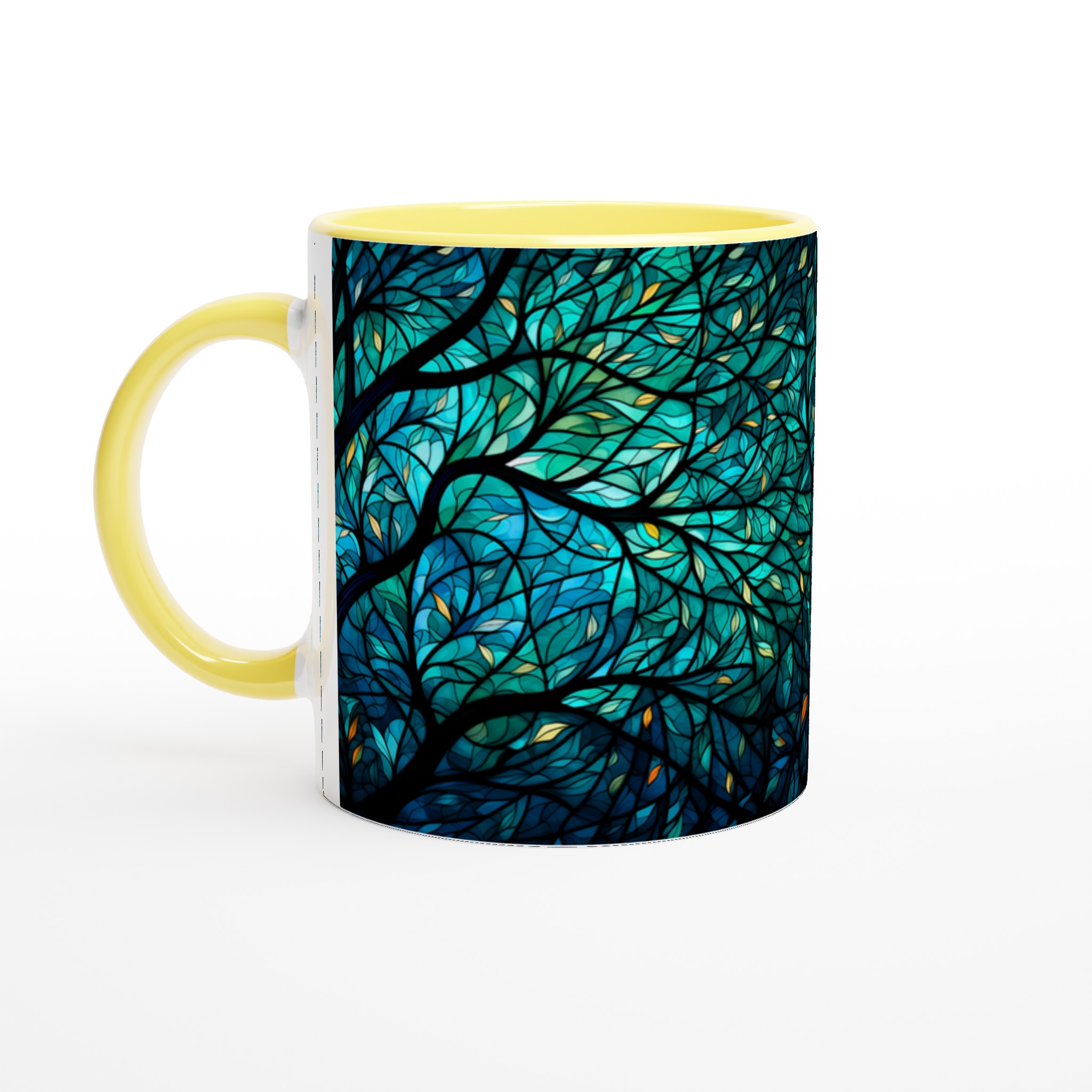 Förtrollande Skogsglans Mugg – Konstnärlig Keramikmugg i Glasmosaik Design, 11oz 5 92c0faca-2bfe-4ee8-abbb-ba5f30edc539