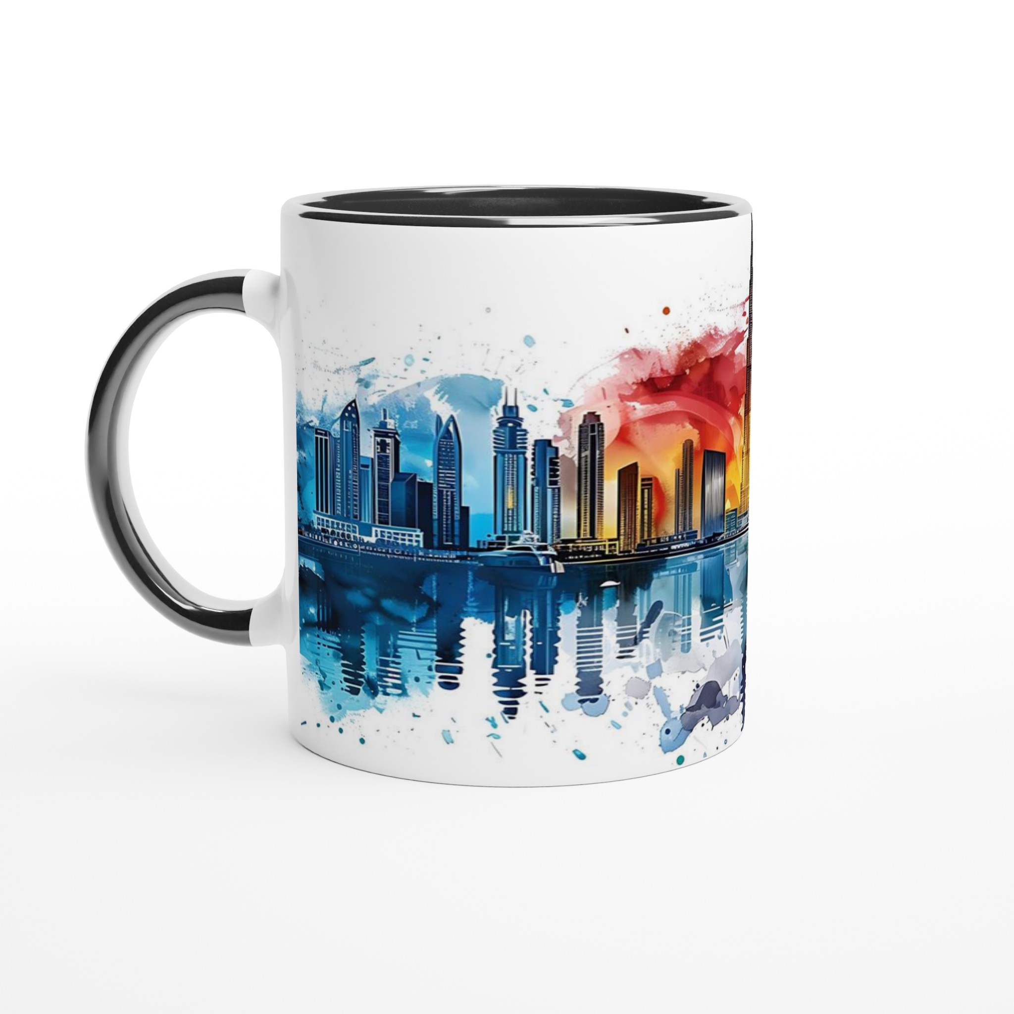Dubai Skyline Akvarell Mugg – Färgstark Keramisk Kaffemugg för Kulturella Älskare 7 92de68f9-ce47-4929-bde3-64b0075b382f