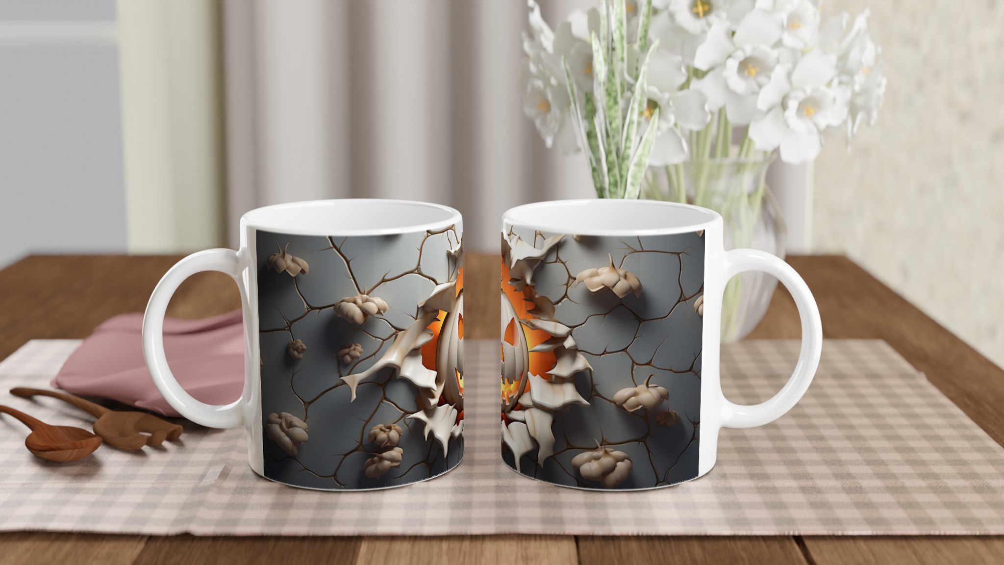 Läskig Pumpa Halloween Mugg – 11 oz Keramisk Mugg för Kusligt Mysiga Stunder, Välj bland 7 Färgstarka Nyanser! 10 92e7686e-99bb-4bd8-ba30-a3b6d7492643