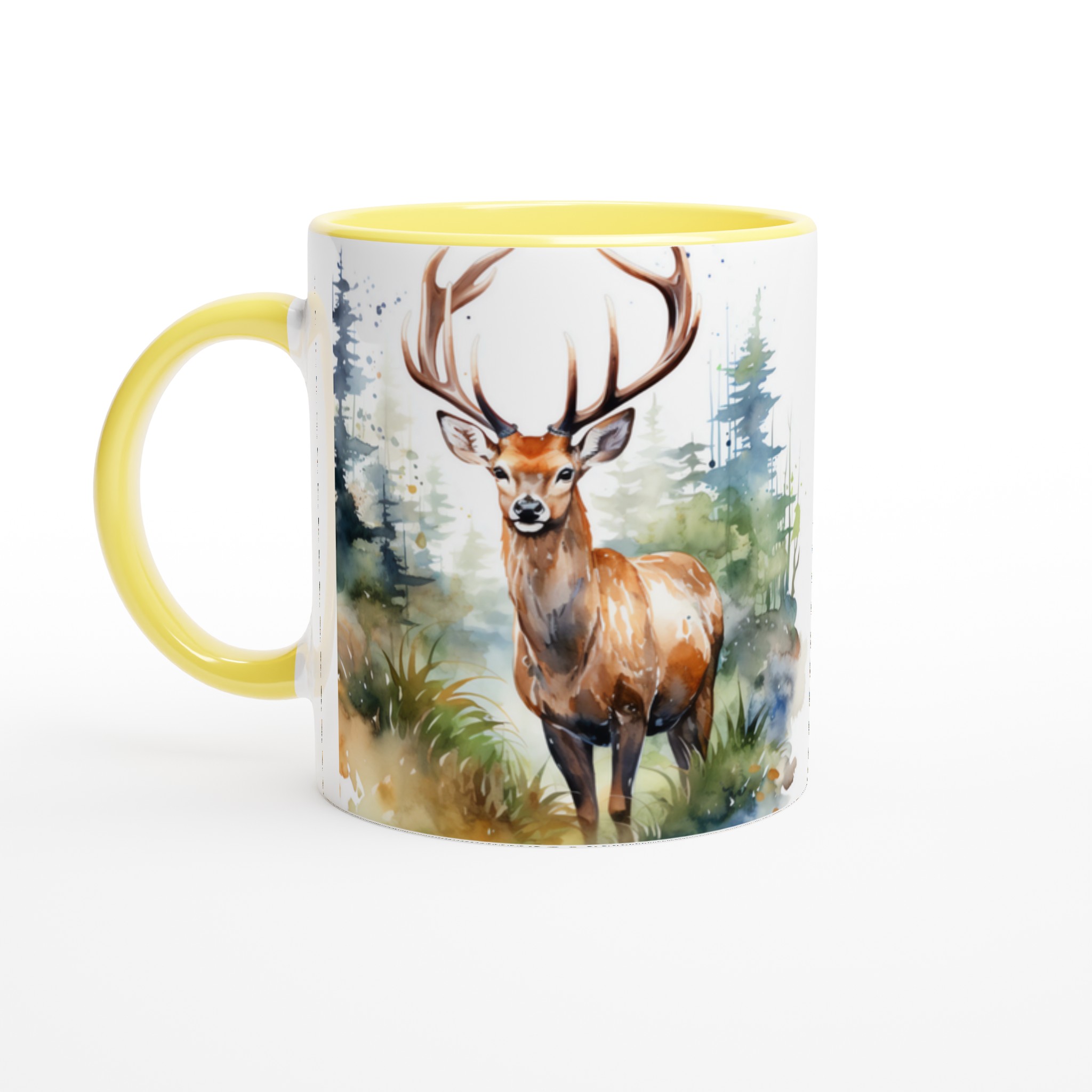 Majestätisk Hjort i Akvarell – 11oz Keramisk Mugg för Naturälskare i Valfri Färg 5 93104373-cc26-407e-a43d-234ca6905dee