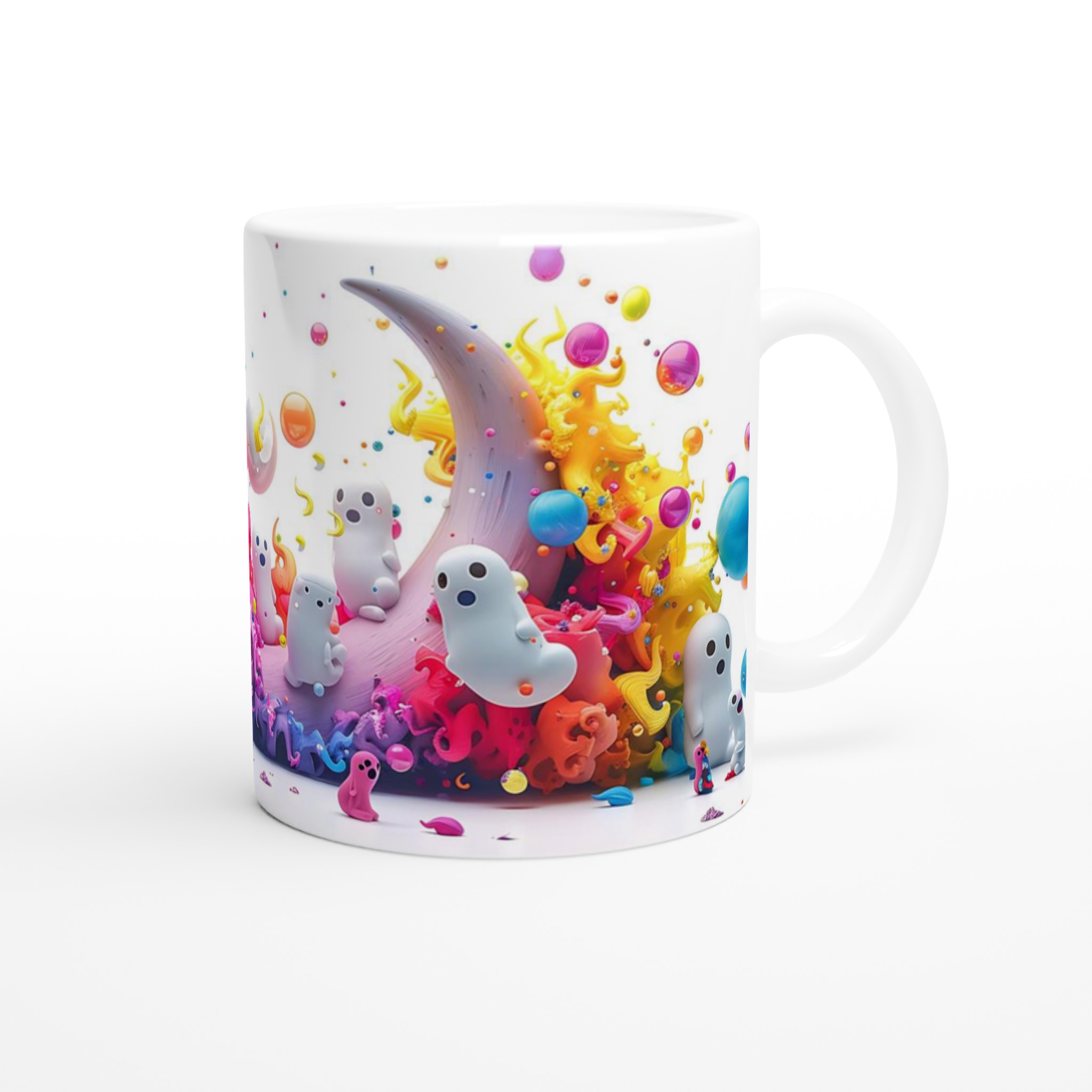Färgglad Spökparad - 11oz Keramikmugg i ditt Val av Sju Livfulla Kulörer 9 9335b4c4-2e84-41b5-9f15-c580d74145b6