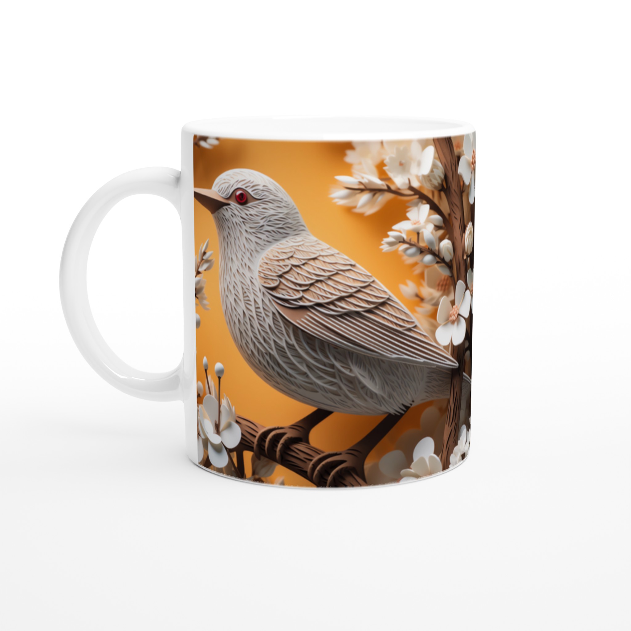 Konstfull Fågel & Blomma 11oz Keramisk Mugg – Välj bland 7 Livfulla Färger för Din Perfekta Kaffestund 1 9442fae5-2ec0-449e-940f-cf7dd463c13a