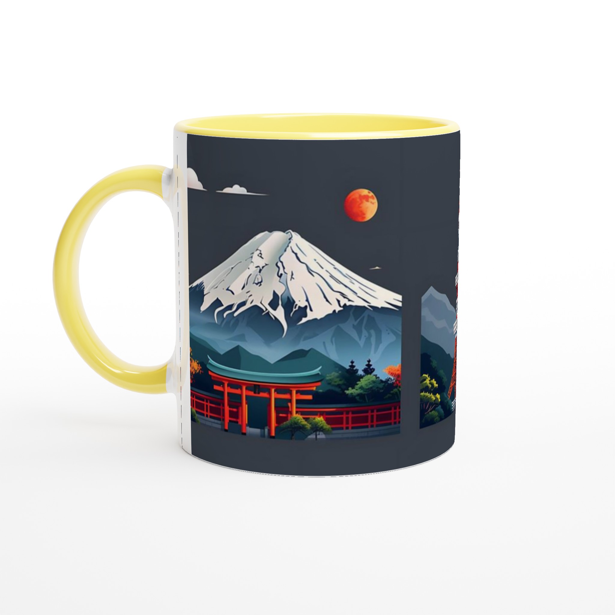 Japansk Resedrömmar Mugg – Fuji, Tokyo Tower & Torii – Perfekt för kaffeälskare i sju färger! 5 946fcb89-f15b-454c-b2b1-6ddbc9c99726