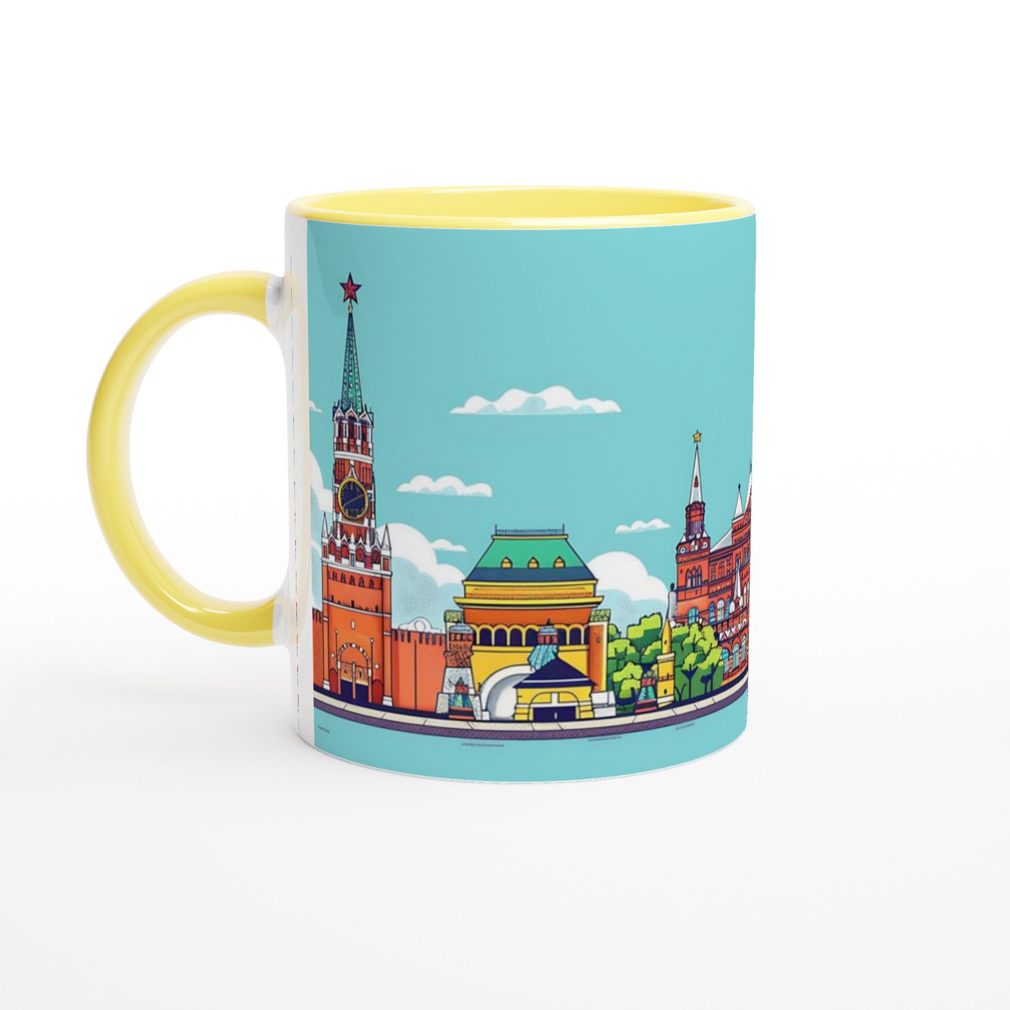 Historiska Moskva Skyline Keramikmugg - Färgstark Konst för Din Favoritdryck, Välj Bland 7 Levande Färger 5 9496ee4a-7c71-43a3-a77d-e83391667f25