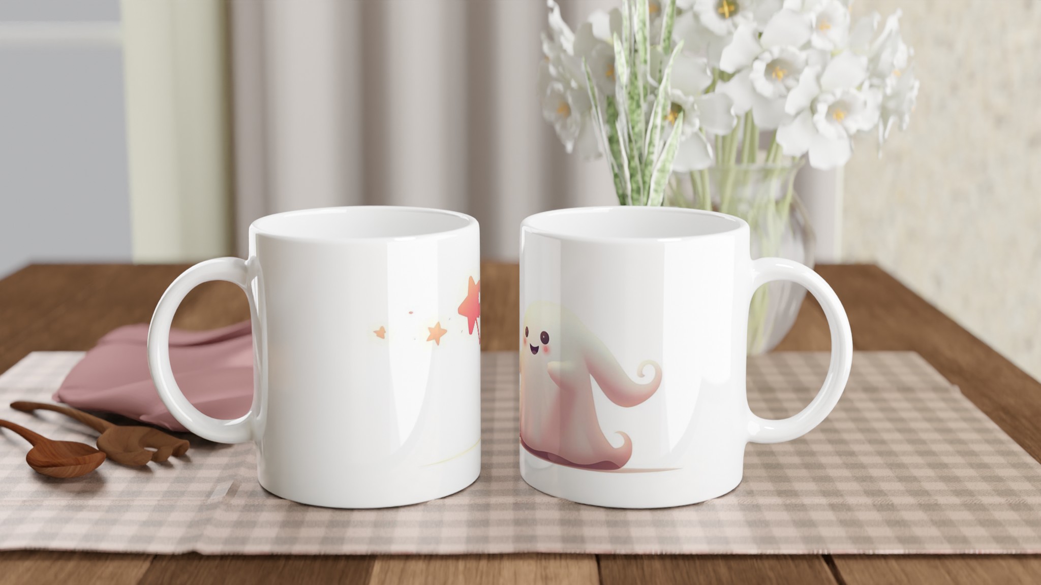 Magical Ghost med Trollstav 11oz Keramikmugg - Charmig Design för Din Vardagsdryck 10 94ae6a54-06df-4785-8b50-d3581dd1b1a3