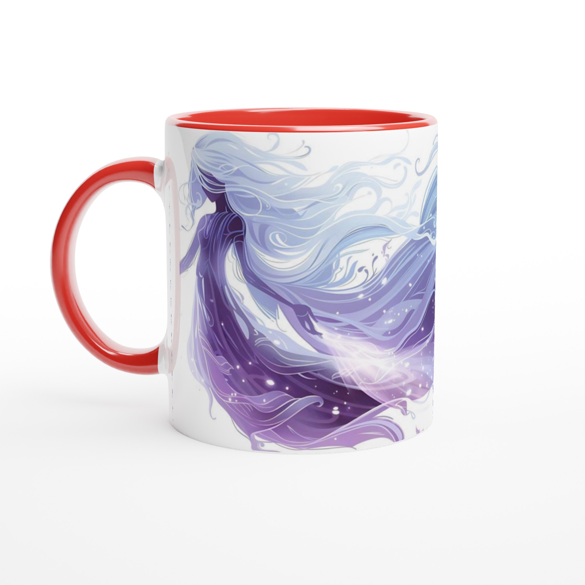 Mystisk Våg Keramikmugg - Skira Lila Toner & Sirlig Design, 11oz Kaffemugg i Ditt Val av Färg 2 94c49809-c003-4eea-ac38-f6999639eb52