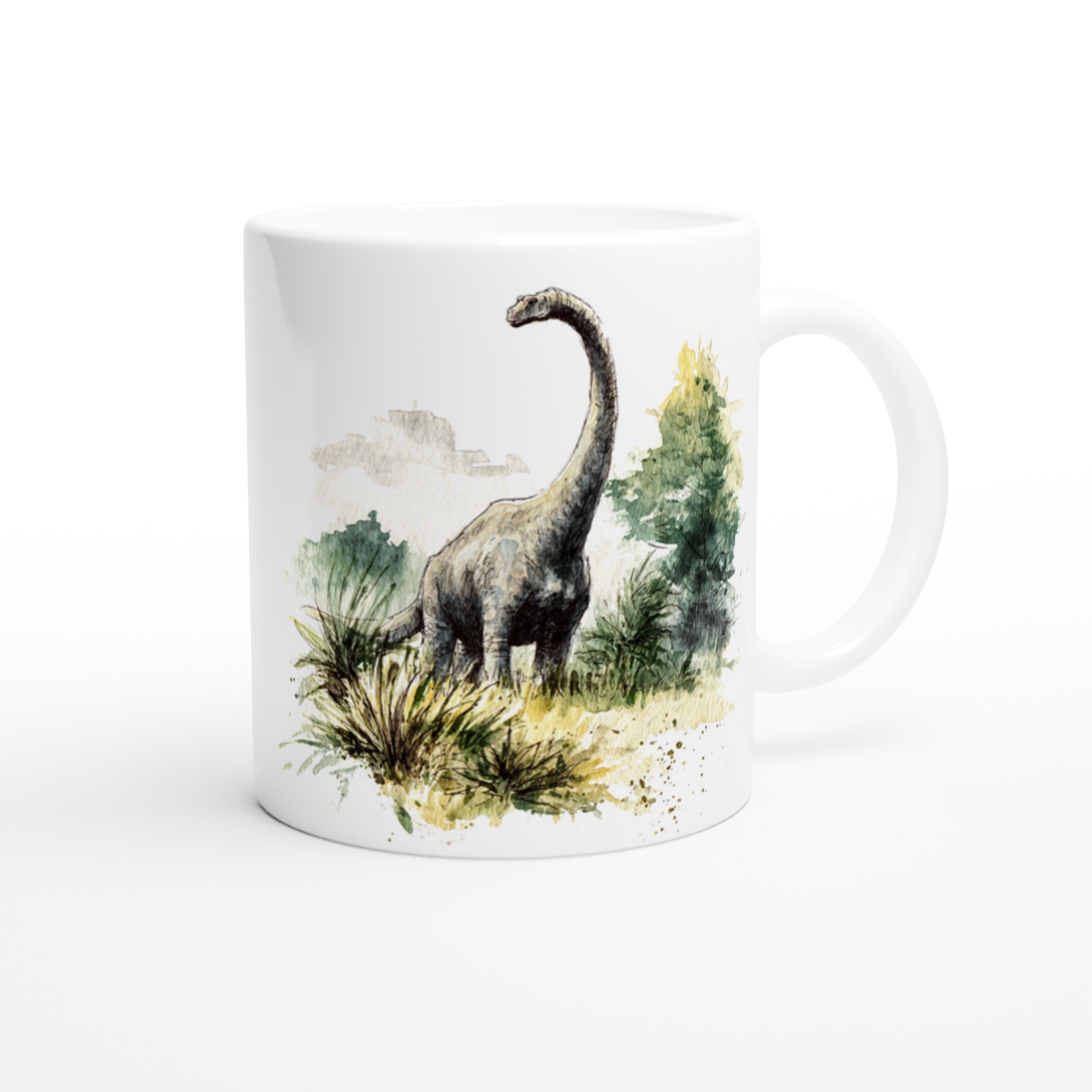 Förhistorisk Vattenfärg: Dinosaurie Mugg – Din 11oz Keramikmugg i Valfri Färg! 9 94d5f0a8-7106-4ee4-b949-1e2d631e7a15